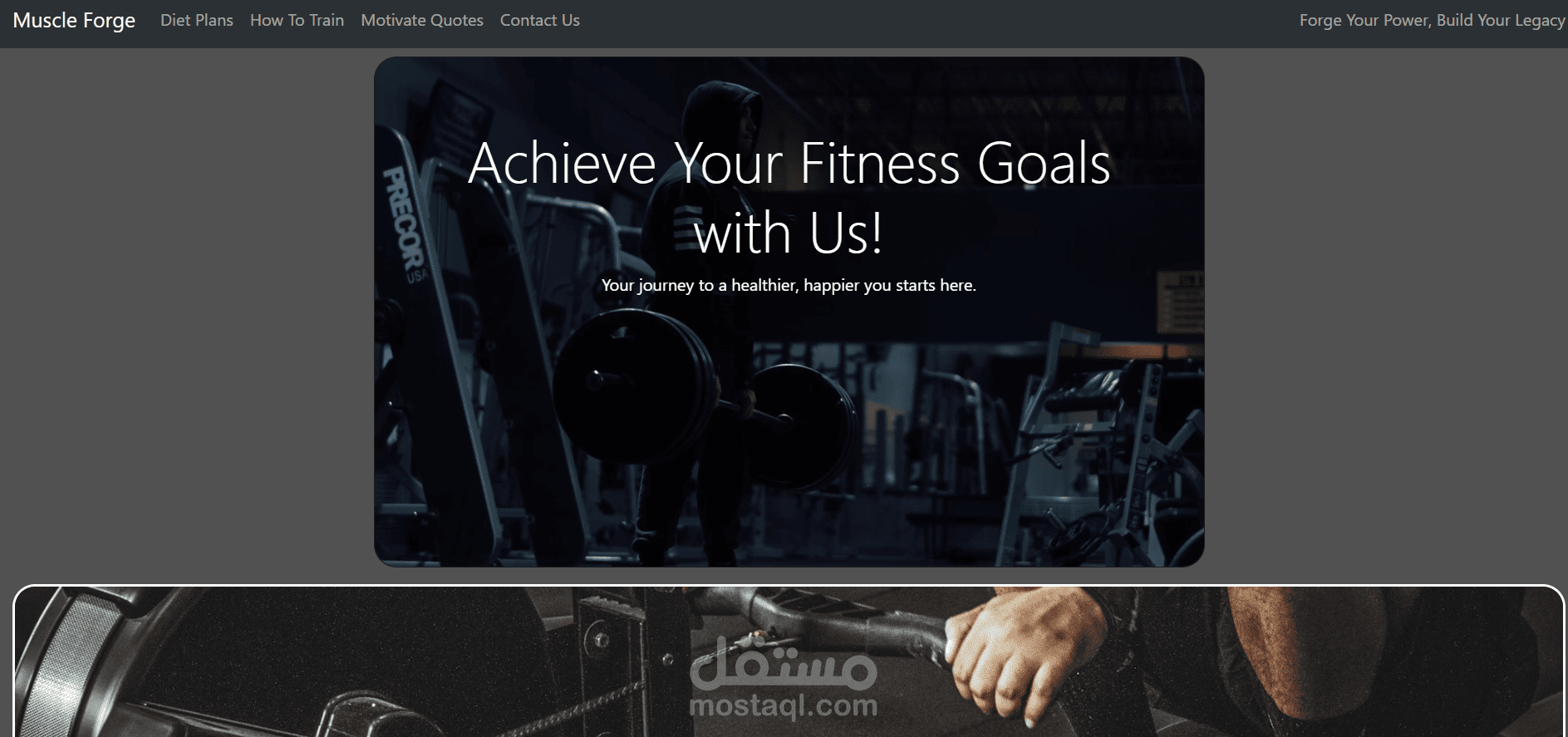Muscle Forge - Empower Your Fitness Journey: Professional Web site