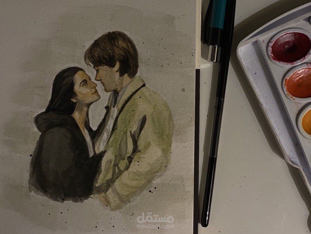 رسم بالألوان المائية