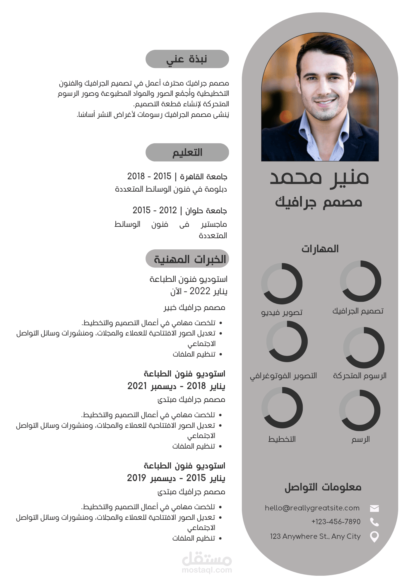 قالب سيرة ذاتية