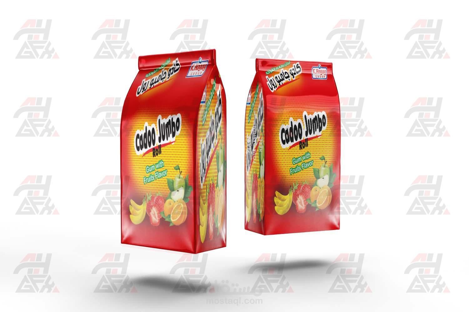 تصميم وفصل الوان علبة لبان