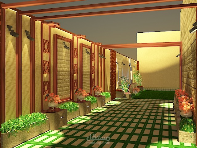 Design of the exterior wall villa in Saudi Arabia