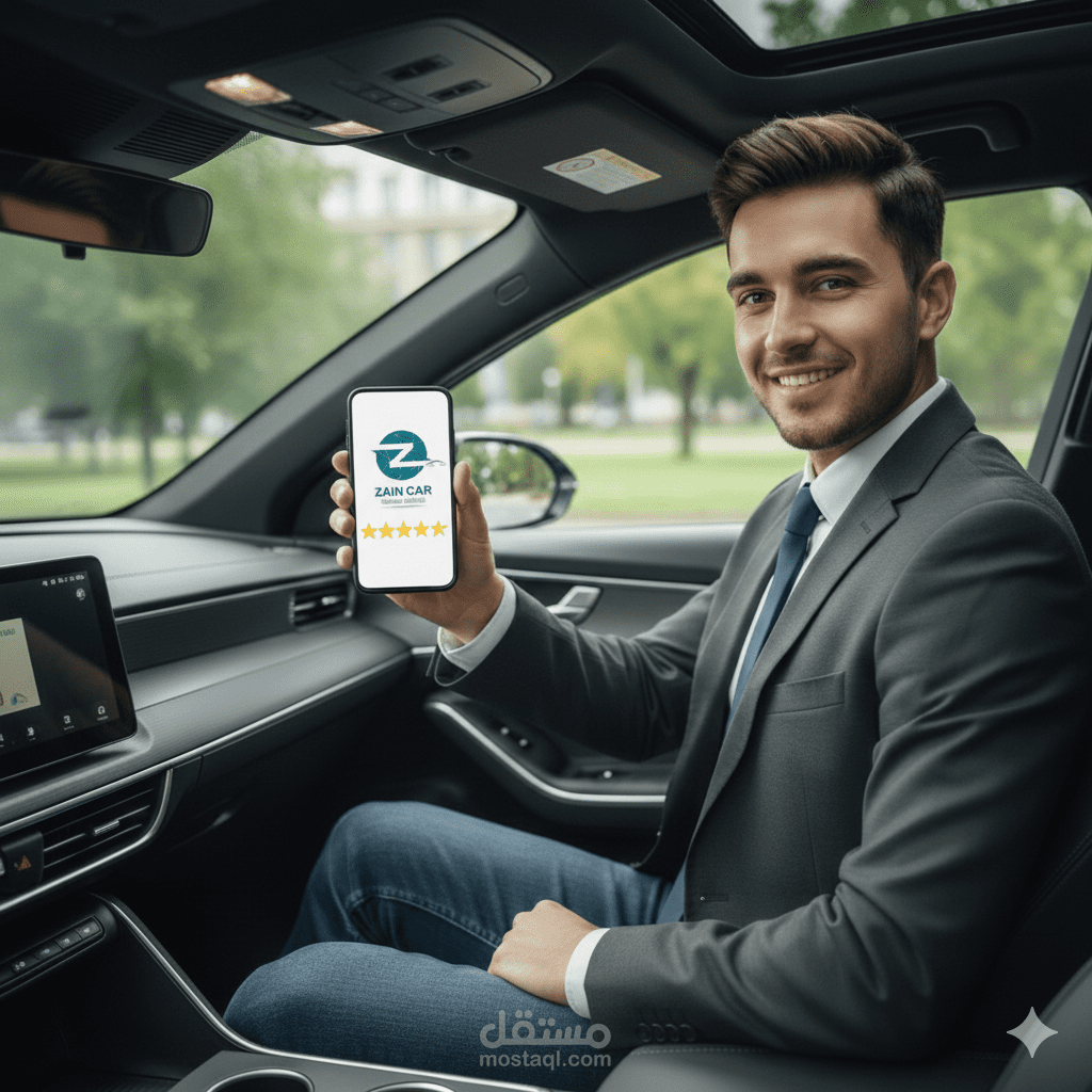 مشروع تصميم وإخراج فني لعلامة تجارية (ZAIN CAR).