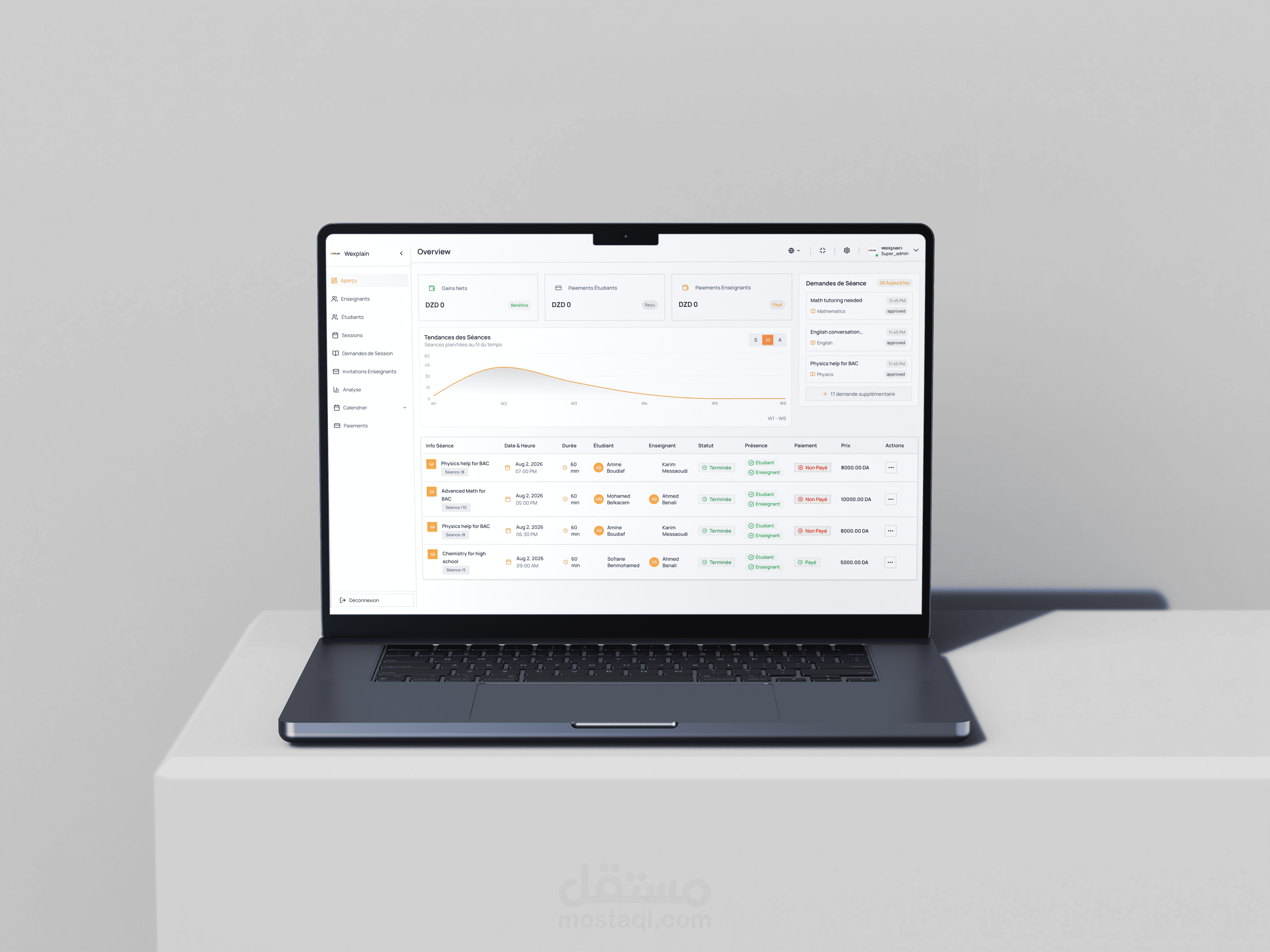 صفحة هبوط لشركة شحن مع لوحة تحكم