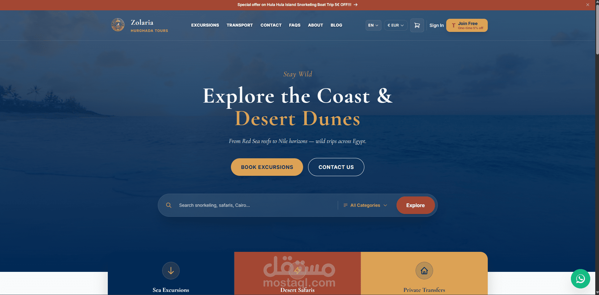 منصة Zolaria لحجز الرحلات والتحويلات Laravel