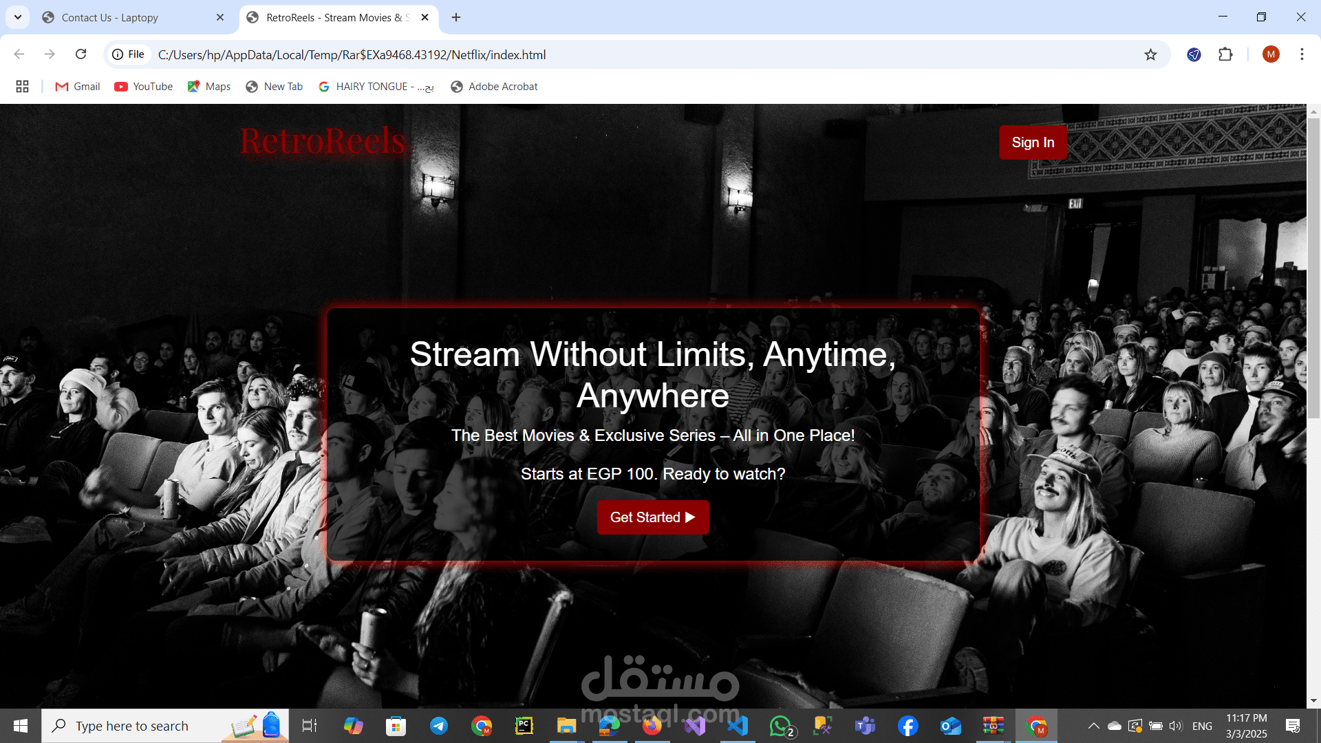 Movies Platform – منصة لمشاهدة الأفلام والمسلسلات مع البحث والتصفية