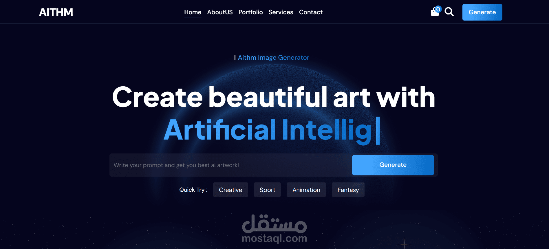 موقع Aithm هو تجربة فنية رقمية