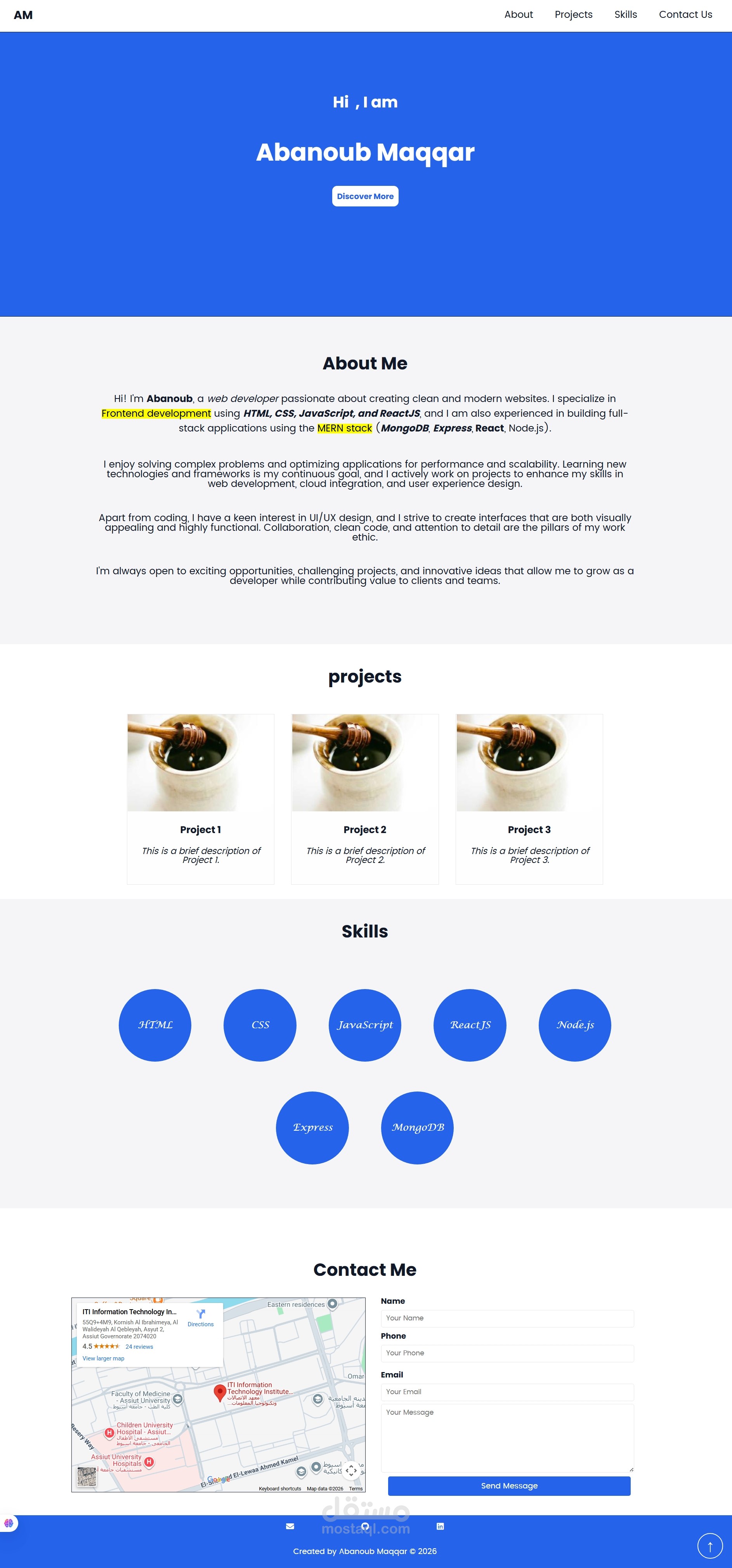 Landing Page using html and css