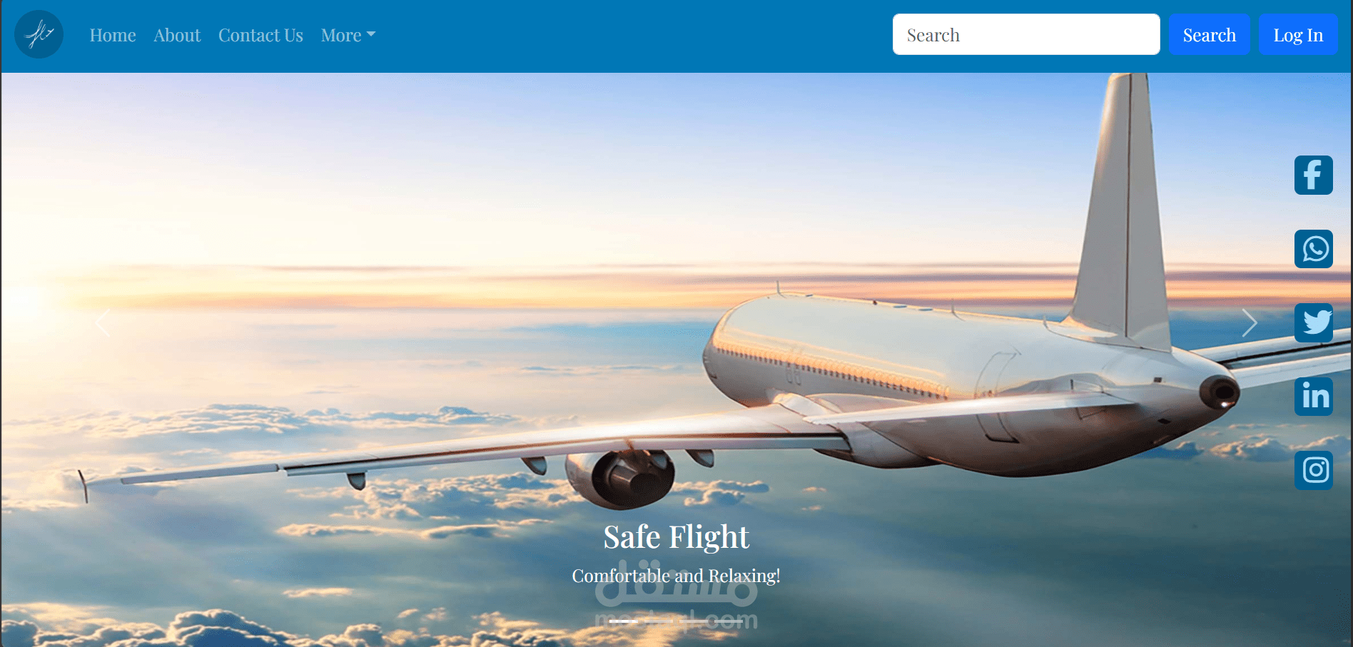 flight booking landing page