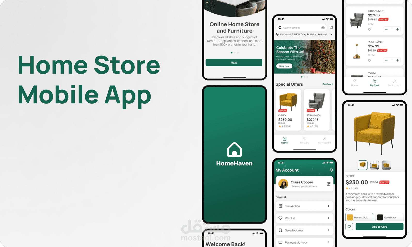 HomeHaven – تطبيق متجر إلكتروني للمنتجات المنزلية