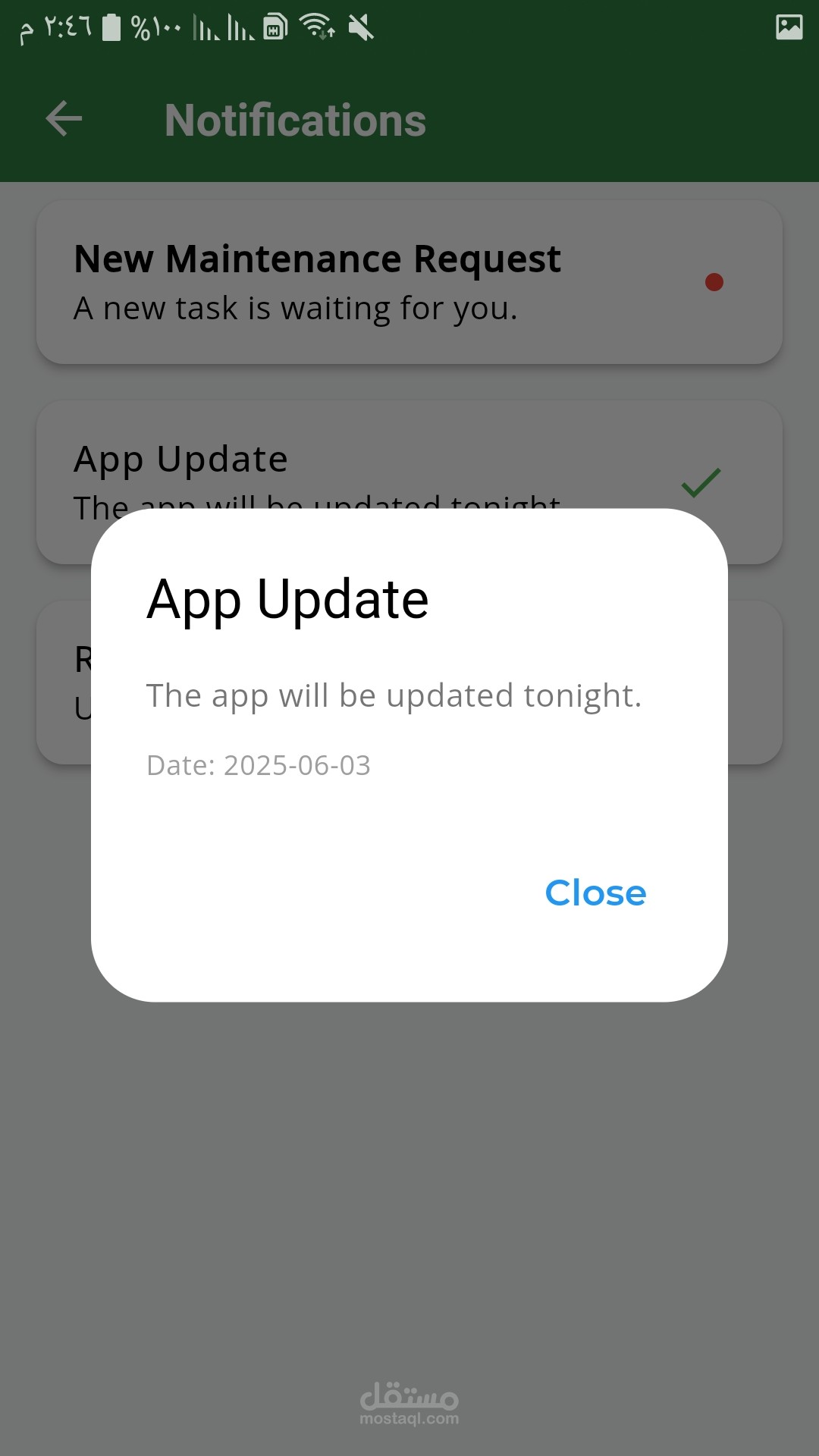 flutter mantinans app
