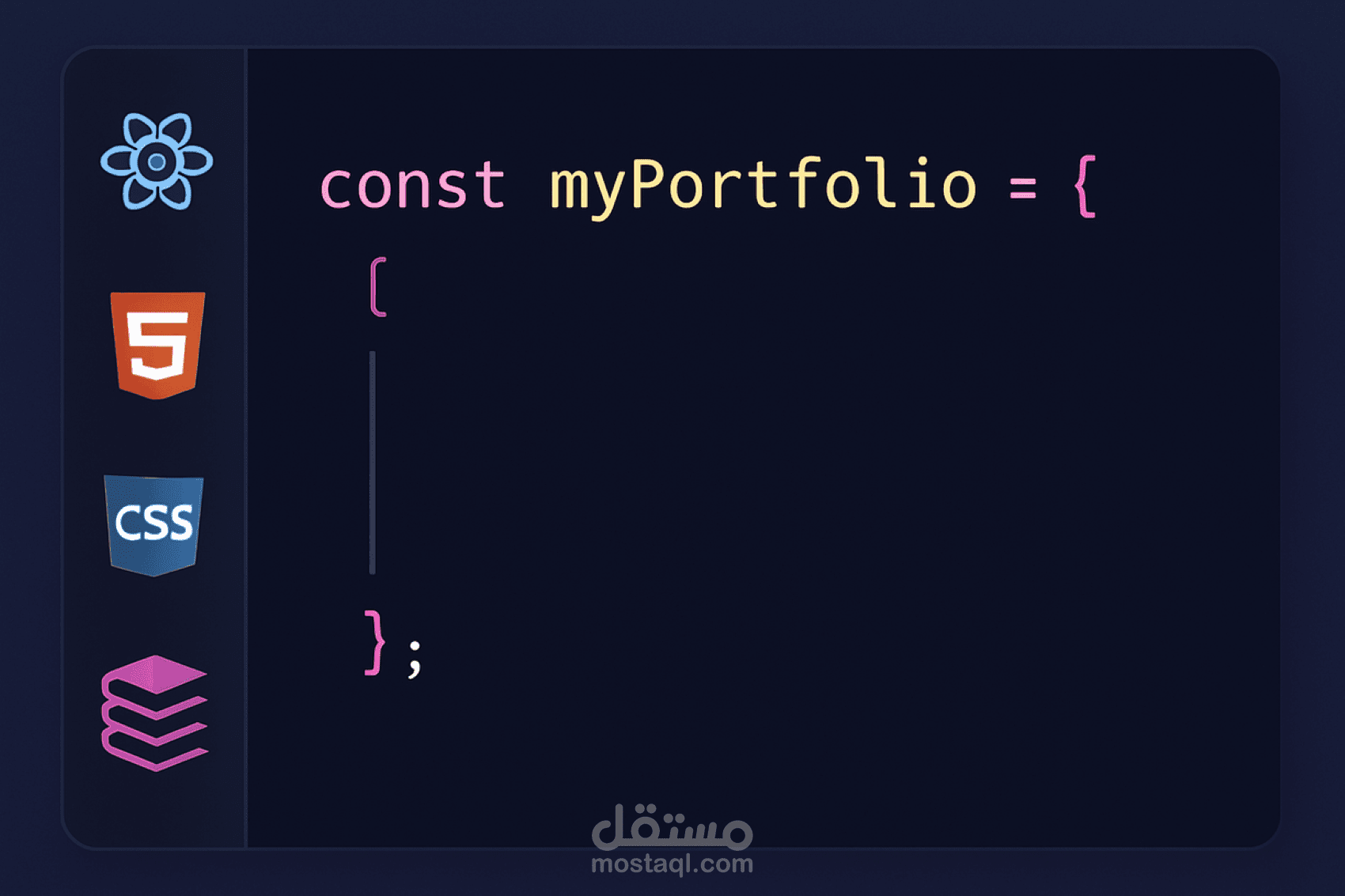 بورتفوليو تعريف شخصي وعرض المشاريع باستخدام React