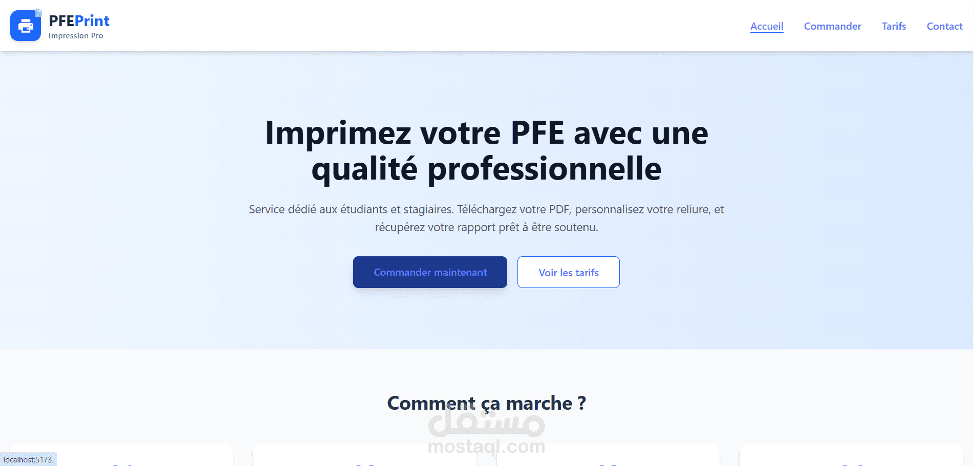 Application de gestion d'impressions