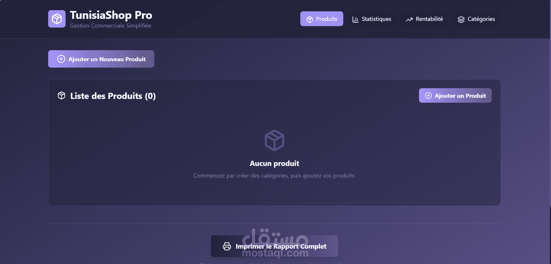 TunisiaShop Pro - Application de gestion commerciale pour commerçants tunisiens