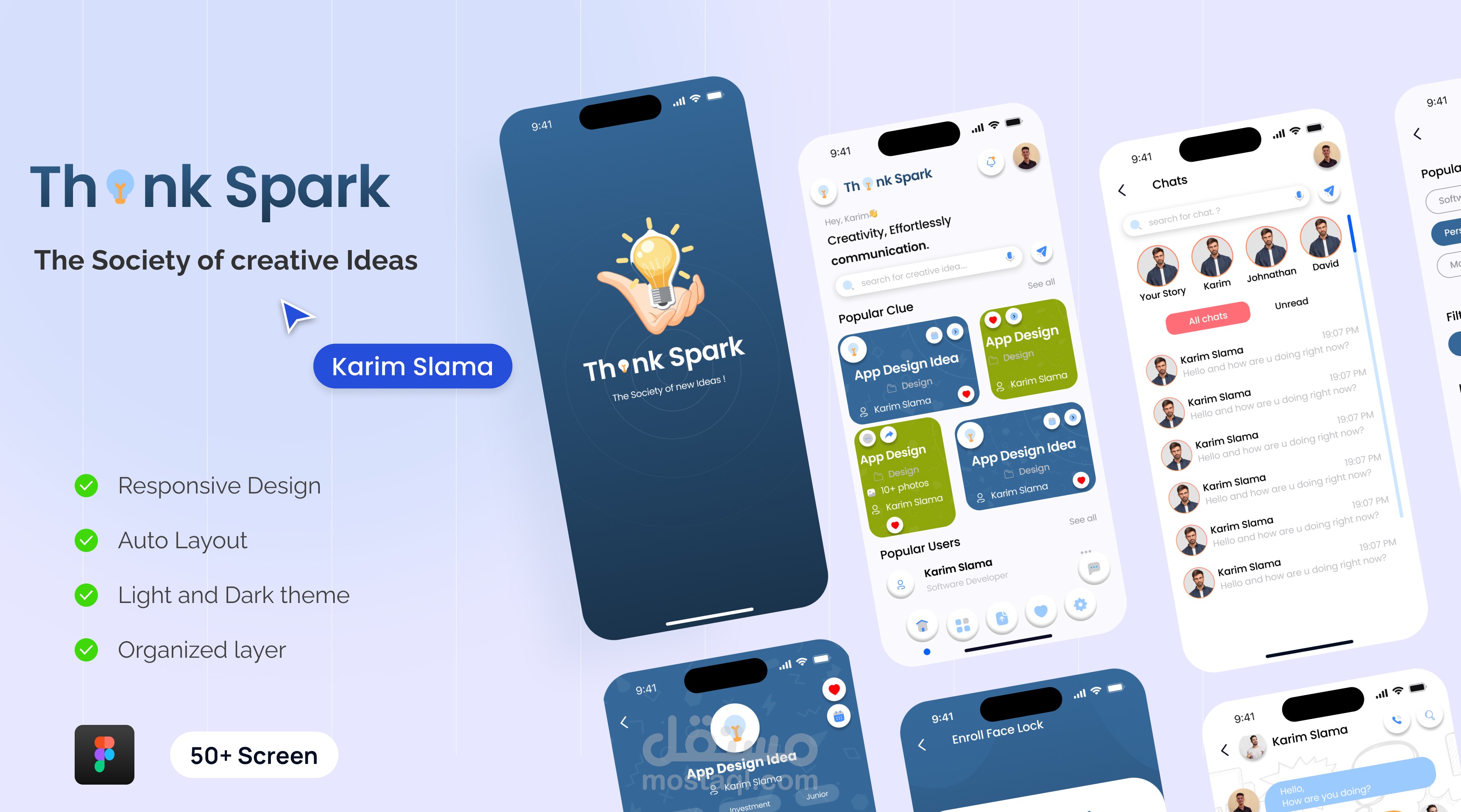 تصميم وتطوير تطبيق Think Sparkلمشاركة الأفكار