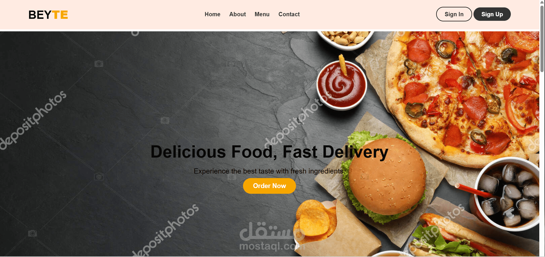Restaurant Landing Page