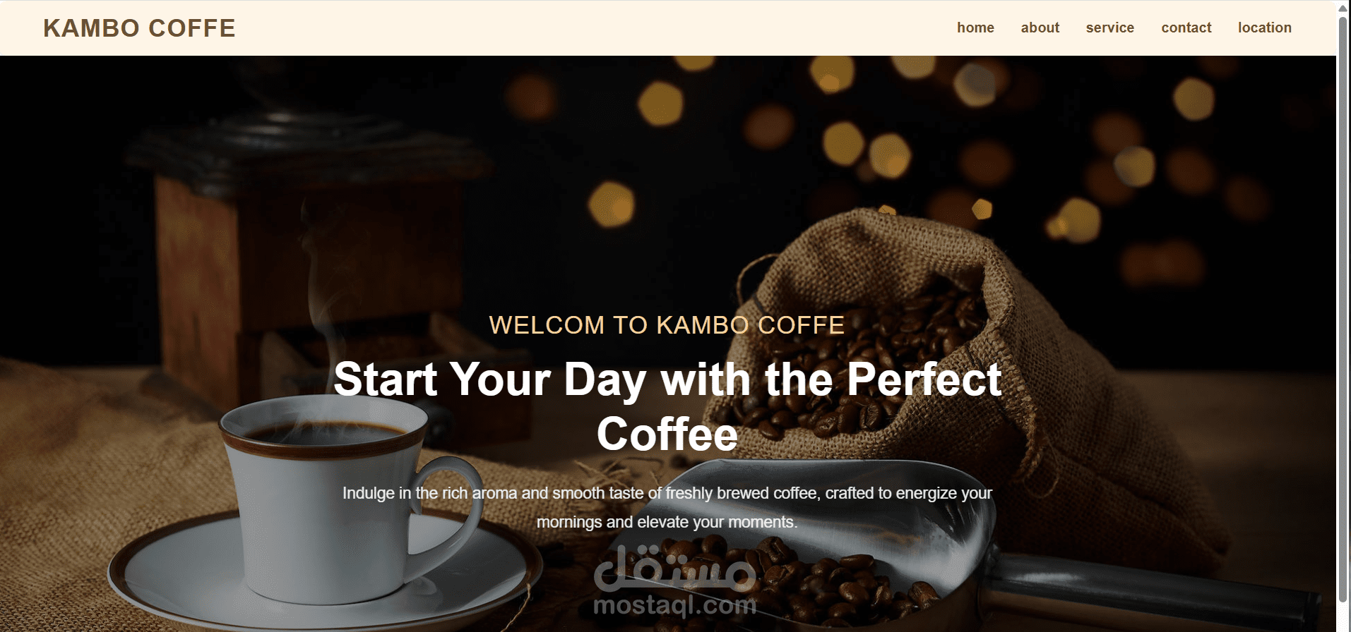 Coffee Shop Landing Page