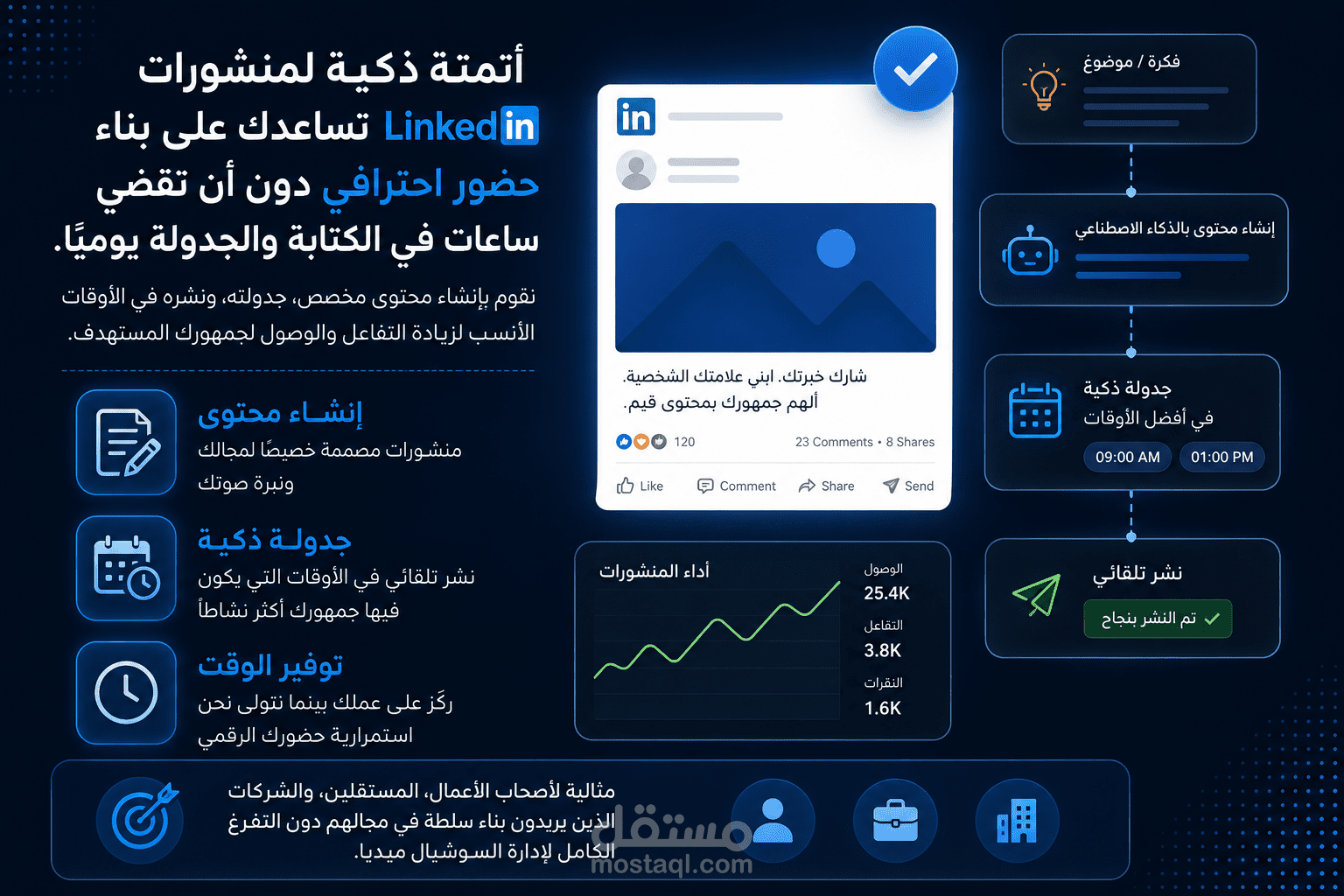 LinkedIn posts automation