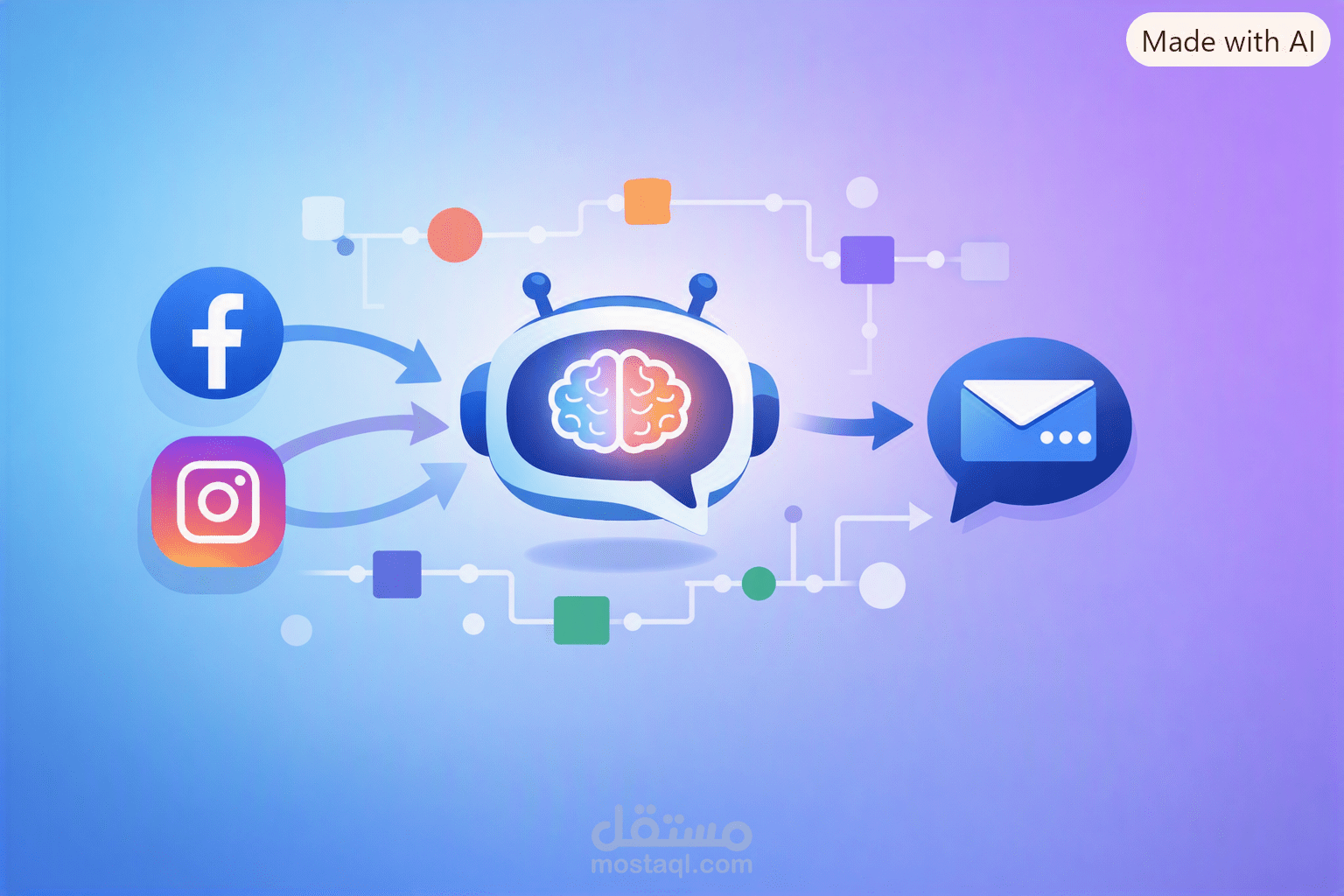 أتمتة الرد على تعليقات ورسائل فيسبوك وإنستجرام بالذكاء الاصطناعي (n8n)