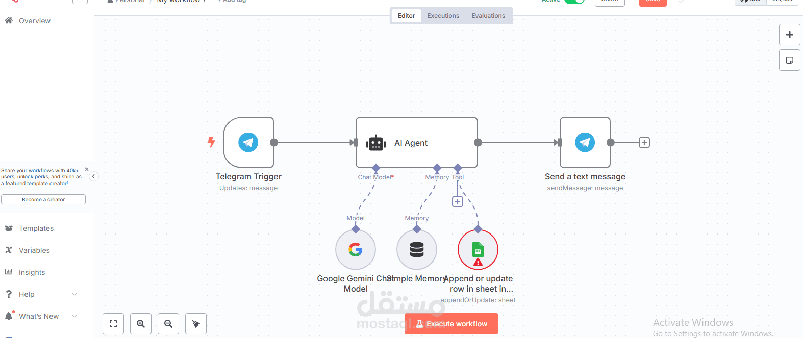 مشاريع باستخدام N8N