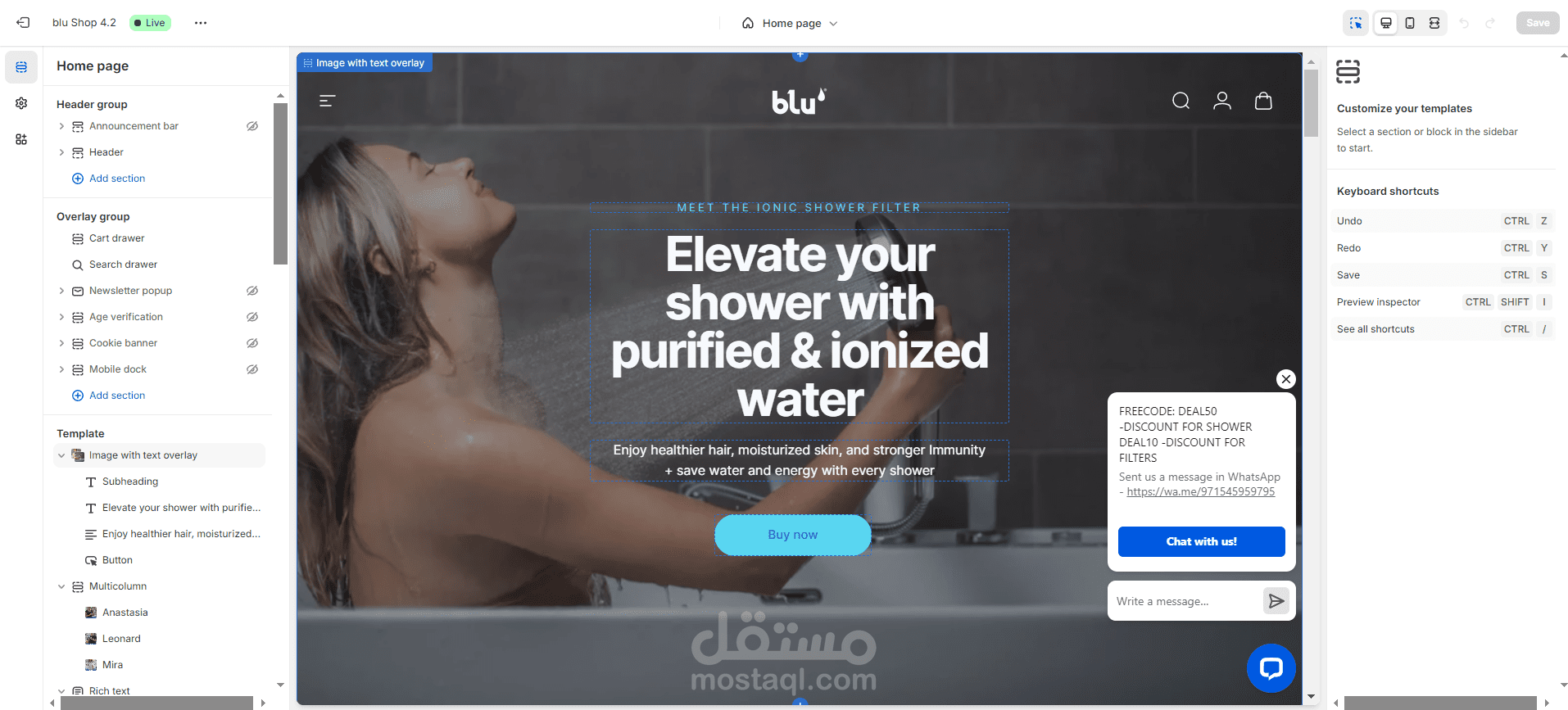 موقع بلو لبيع شاور فلتر فى الامارات
