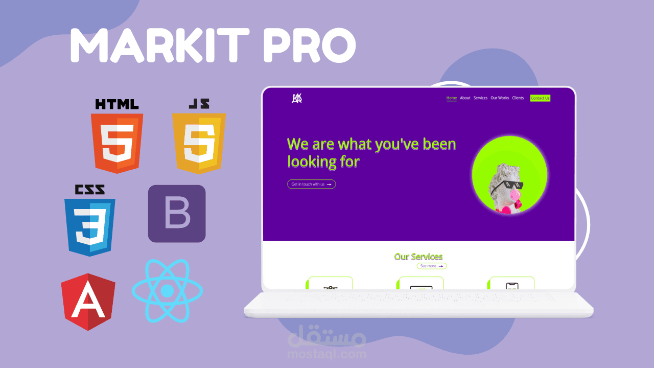 تصميم وتطوير موقع Markit Pro – موقع شركة تسويق رقمي احترافي ومتجاوب