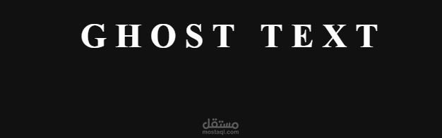 Text Effect => Ghost Text pur html&css