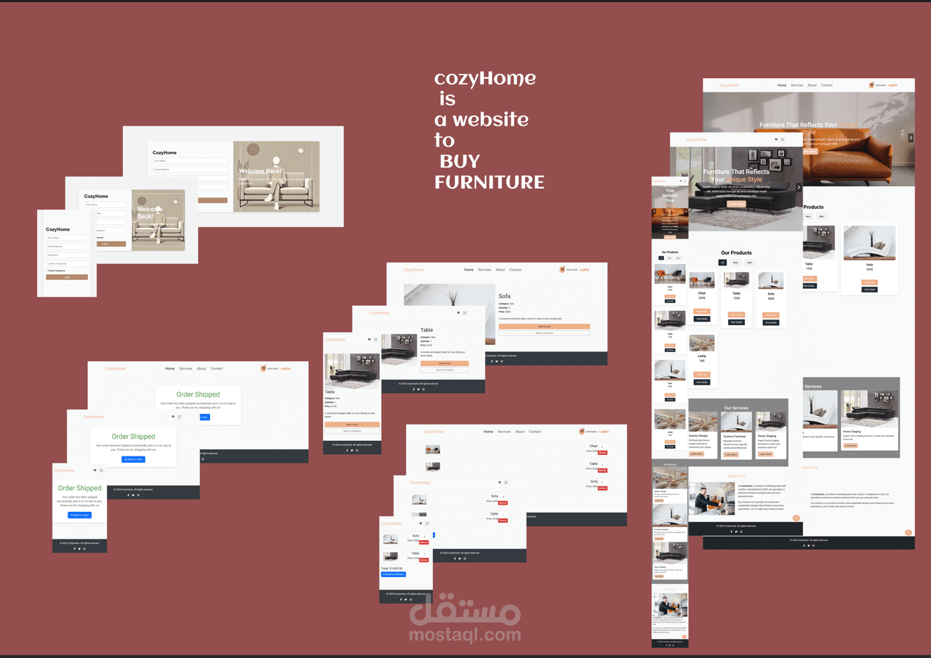 تصميم وتطوير واجهة متجر إلكتروني عصري وجذاب