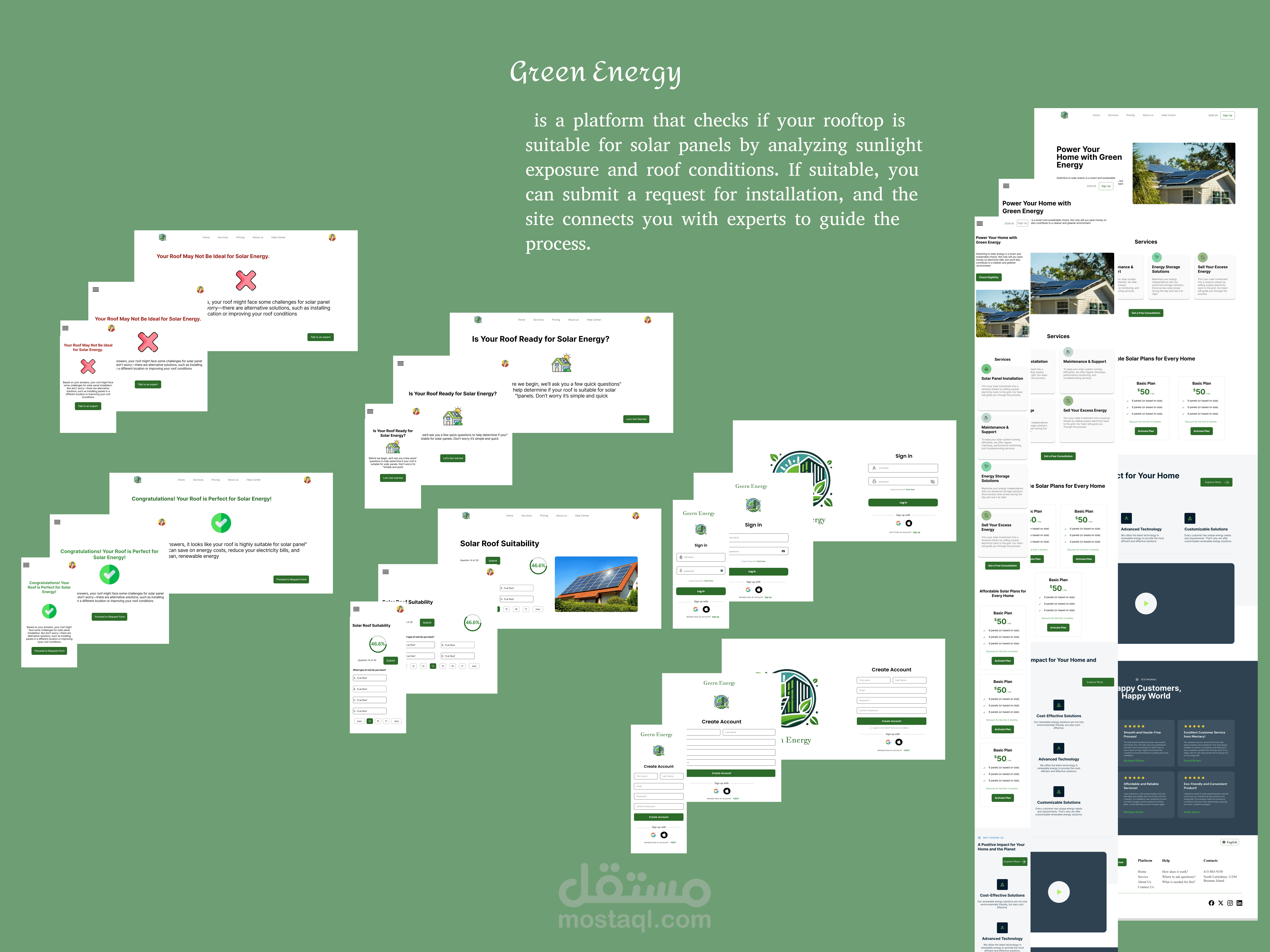 تصميم موقع إلكتروني للطاقة الشمسية