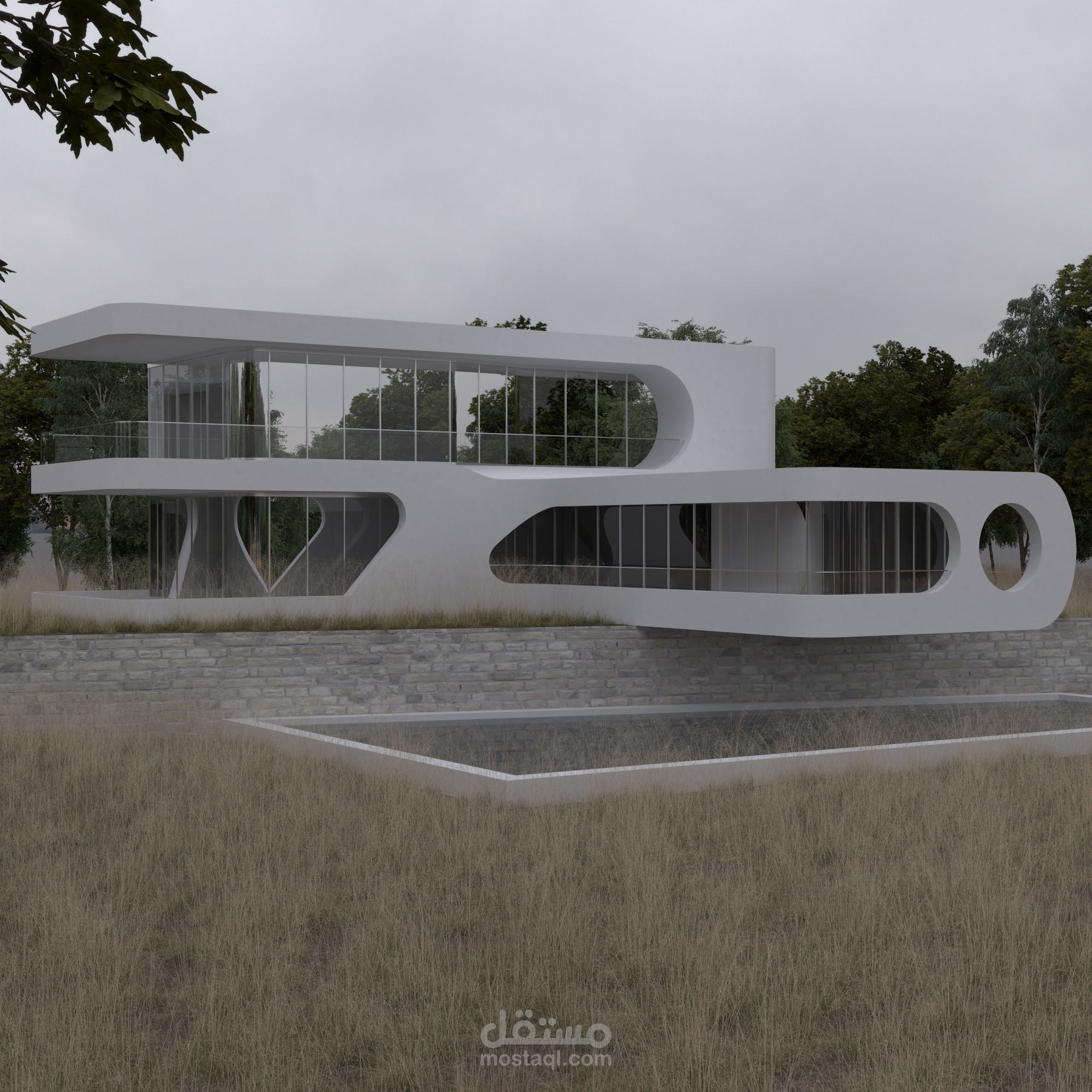 تصميم معماري عصري لفيلّا فاخرة