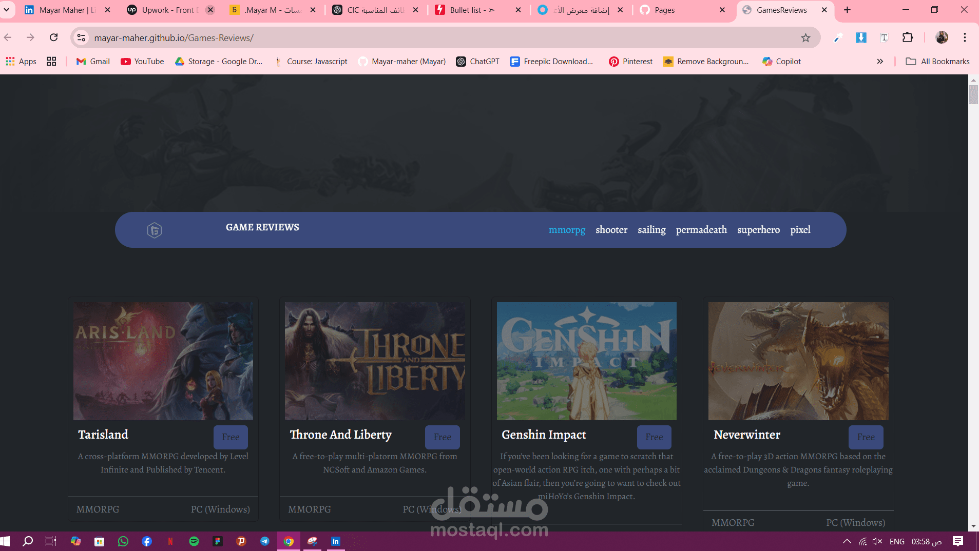 Games-Reviews website