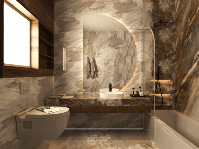 تصميم حمام مودرن لشقه سكنيه