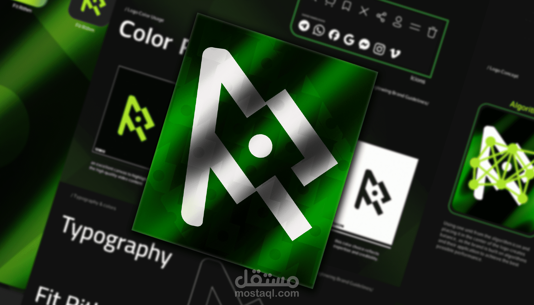 هوية بصرية وادارة سوشيل ميديا لشركة ادارة المدربين FitRithm