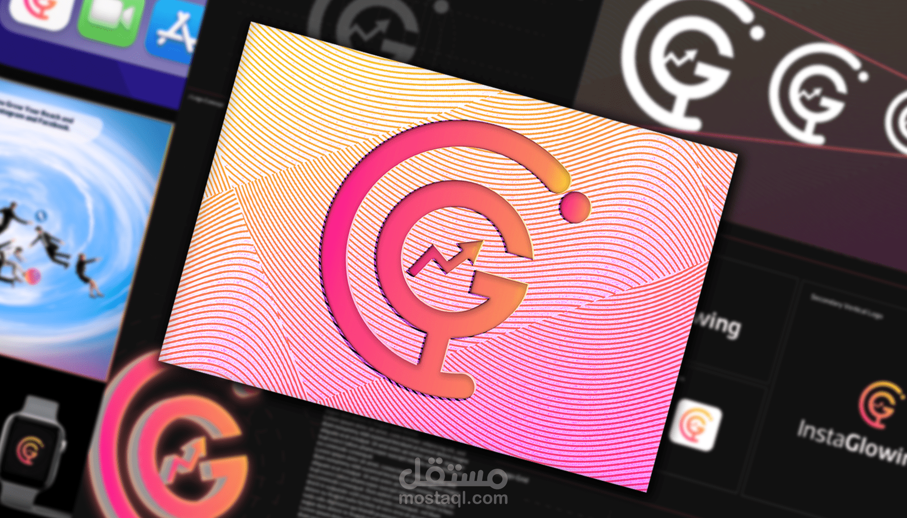 هوية بصرية وادارة سوشيل ميديا لشركة Instaglowing