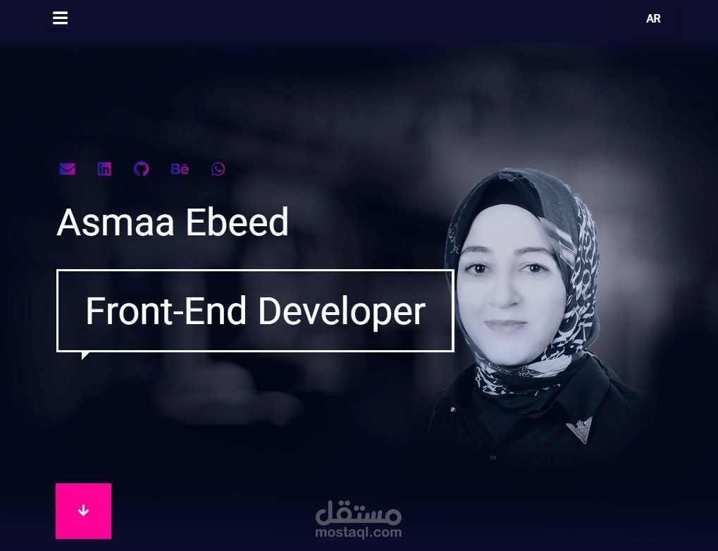 تصميم بورتفوليو شخصي احترافي
