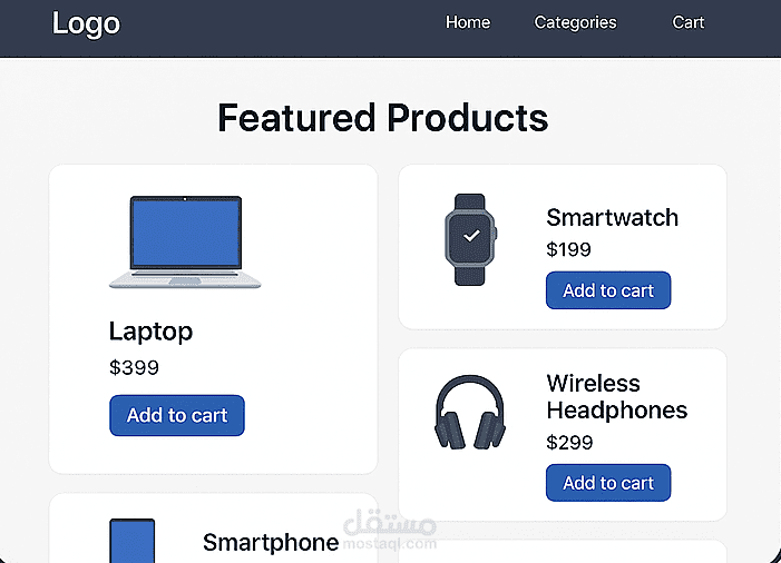 صفحة هبوط (Landing Page) لخدمة رقمية.