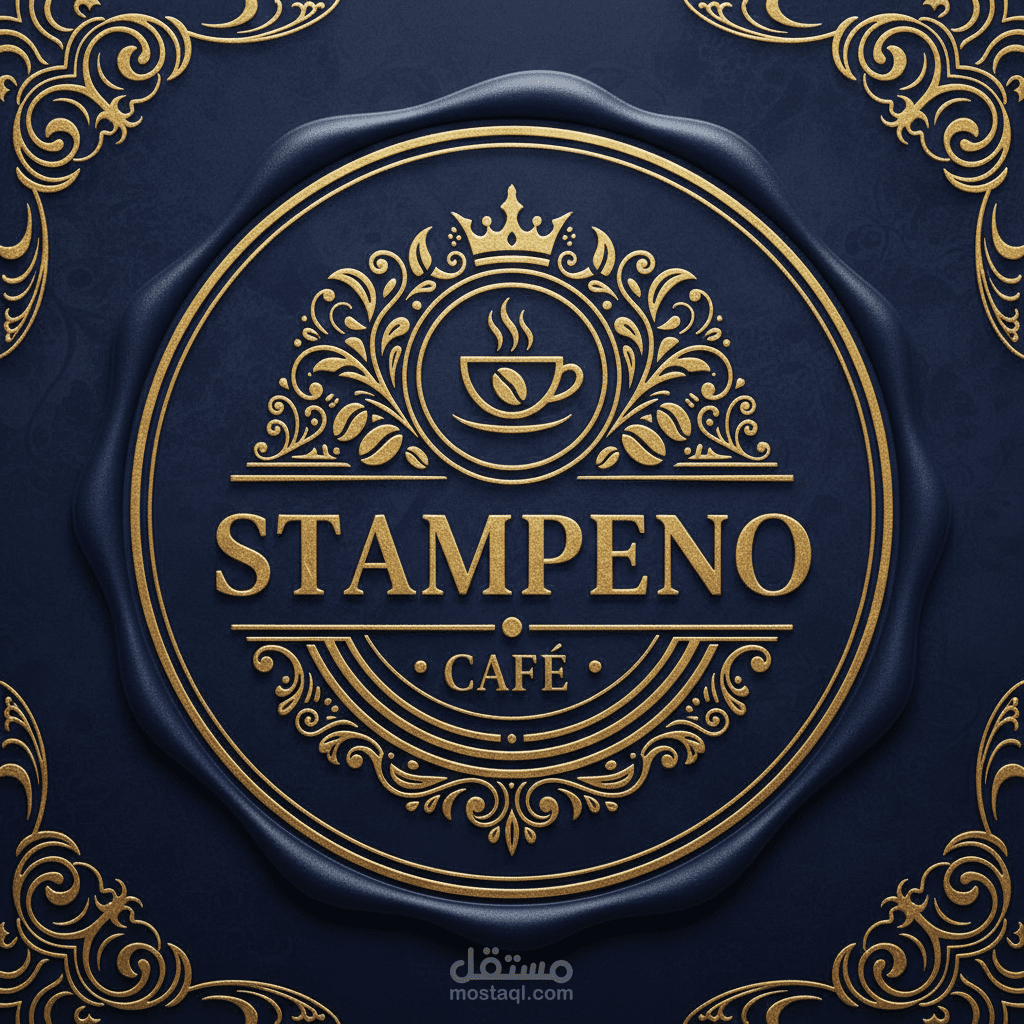 تصميم شعار مميز لكافيه Stampeno
