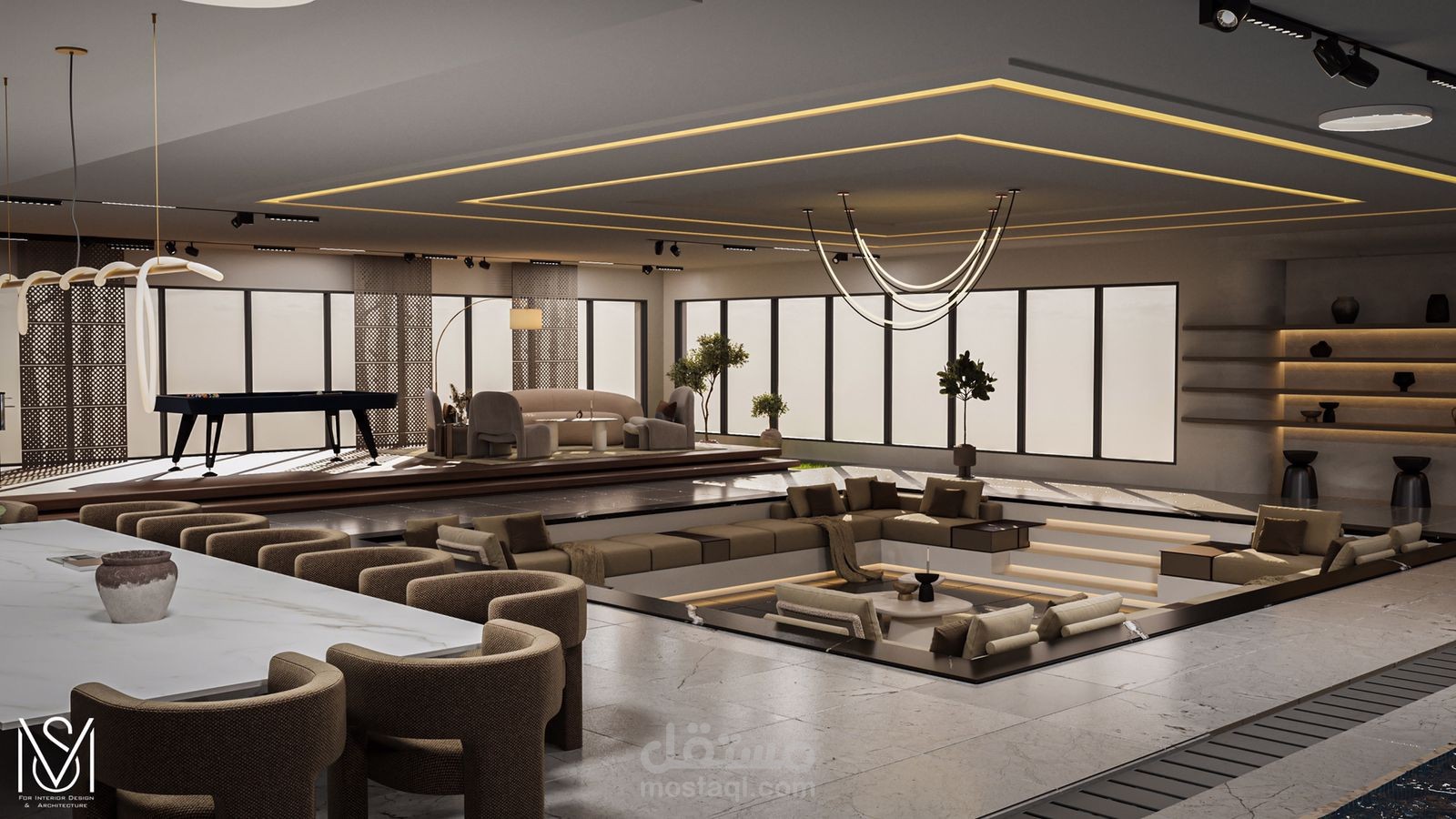 تصميم داخلي عصري وراقي للشقق والمنازل – تحويل المساحات إلى لوحات فنية