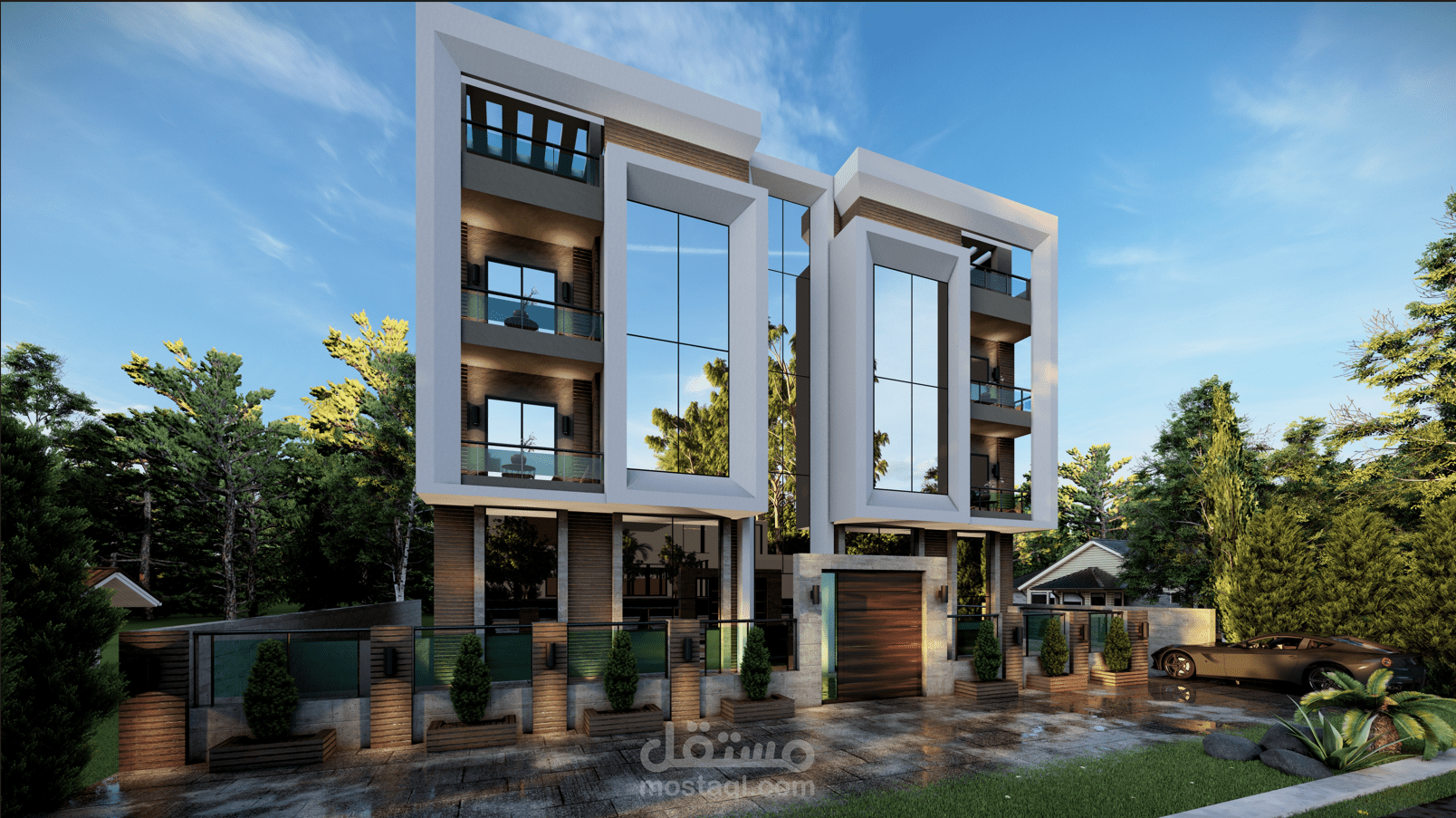 تصميم فيلا سكنيه بكمبوند الكناريا- الشيخ زايد - جيزه - مصر