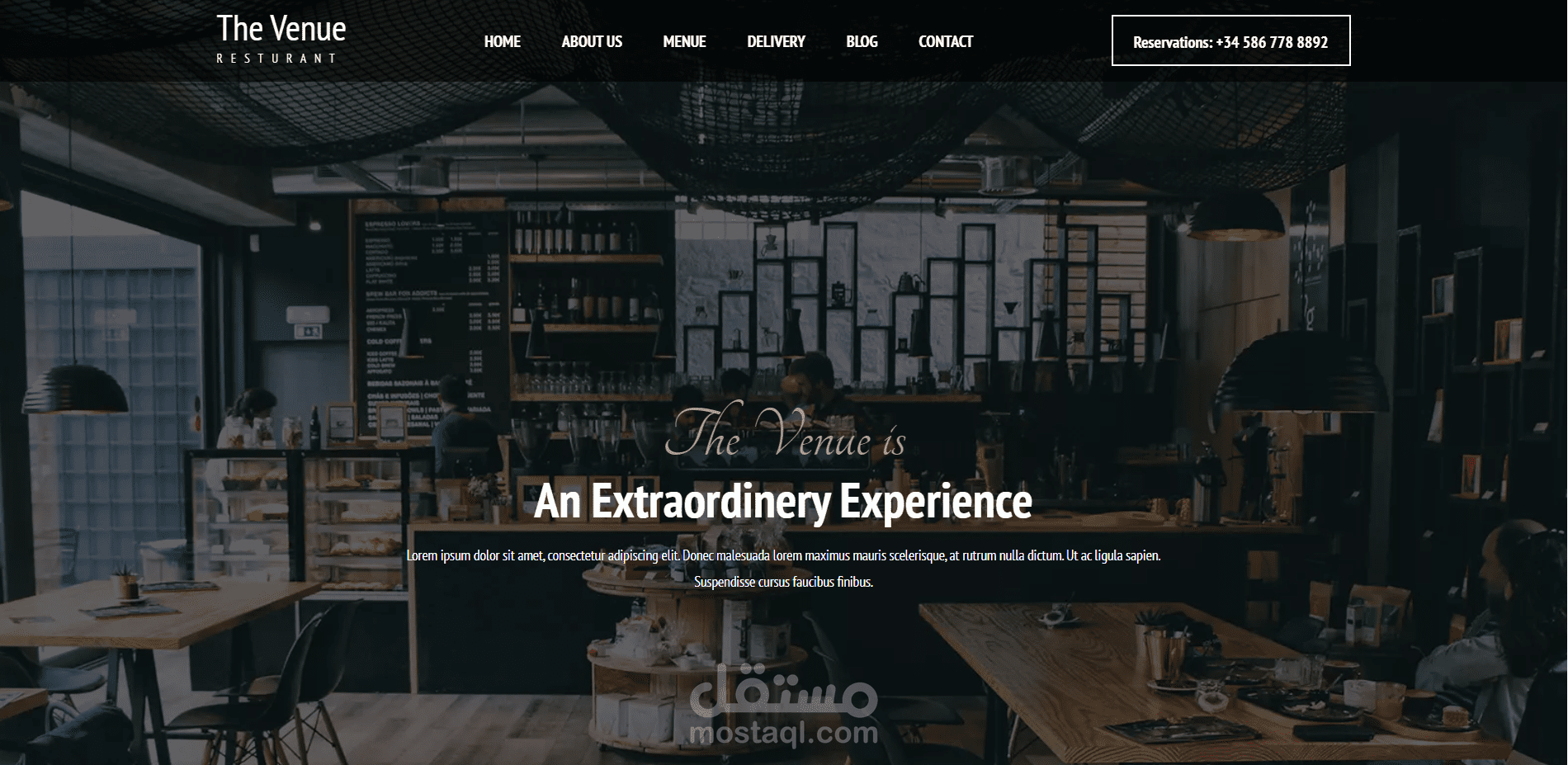 تصميم  موقع لمطعم  باستخدام HTML وCSS (كود)
