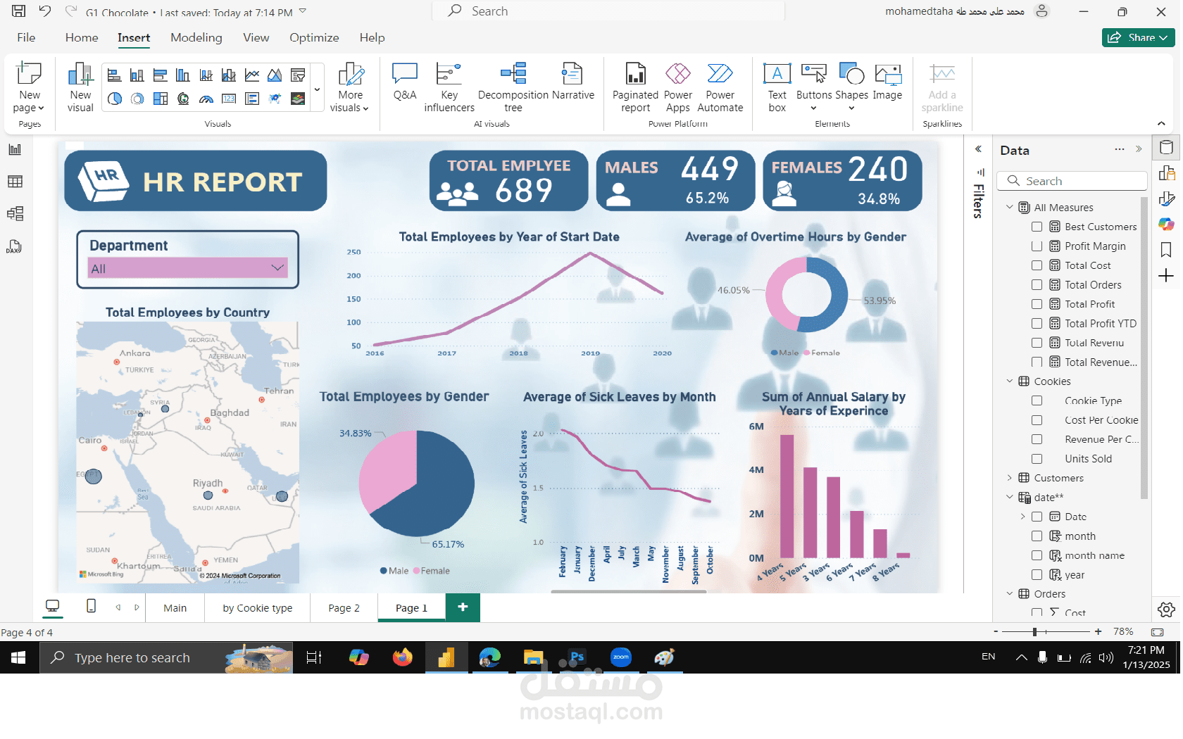 HR Dashboard By Power  BI