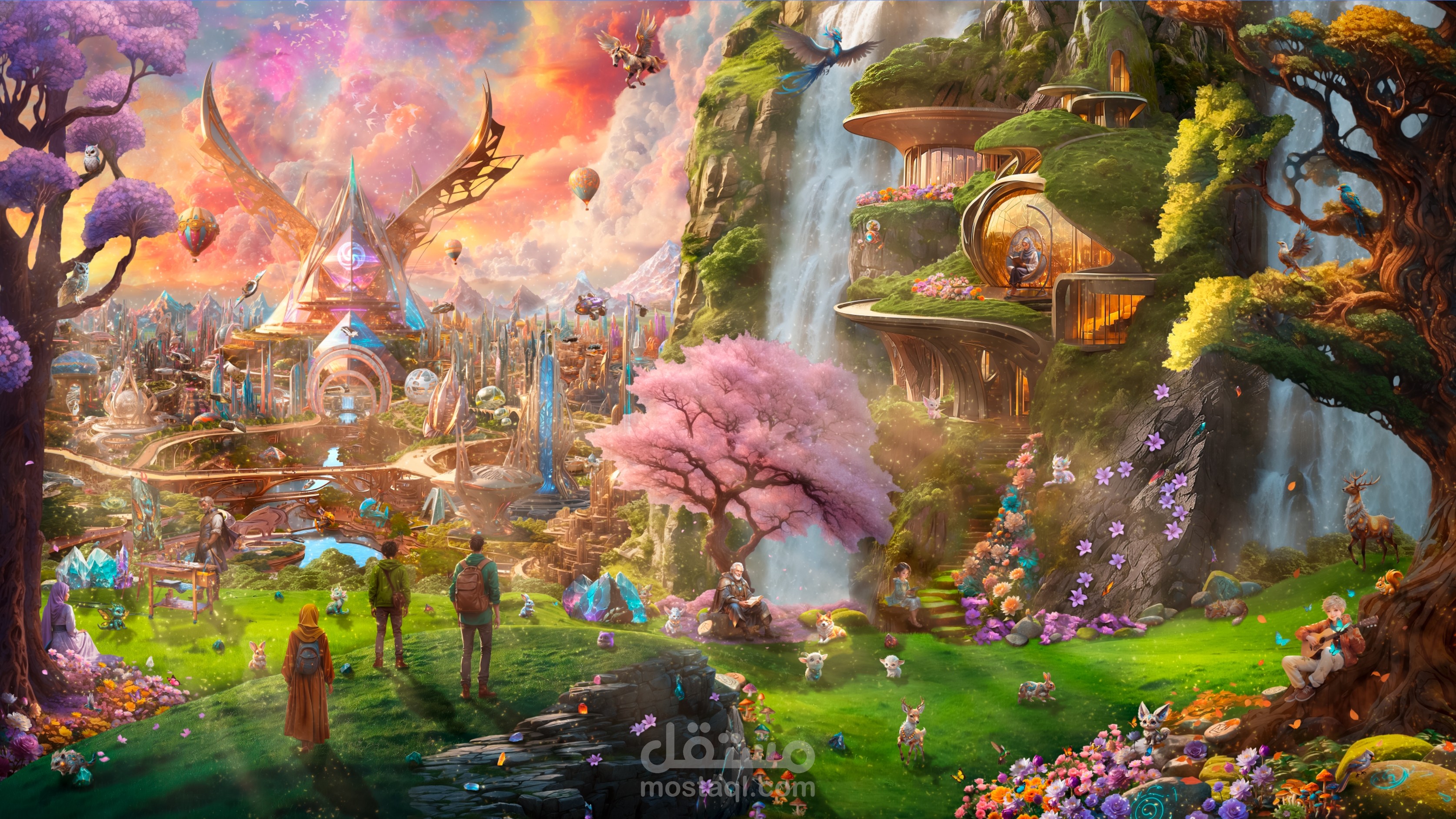 استخدام فن التلاعب بالصور لانشاء منظر طبيعي خيالي