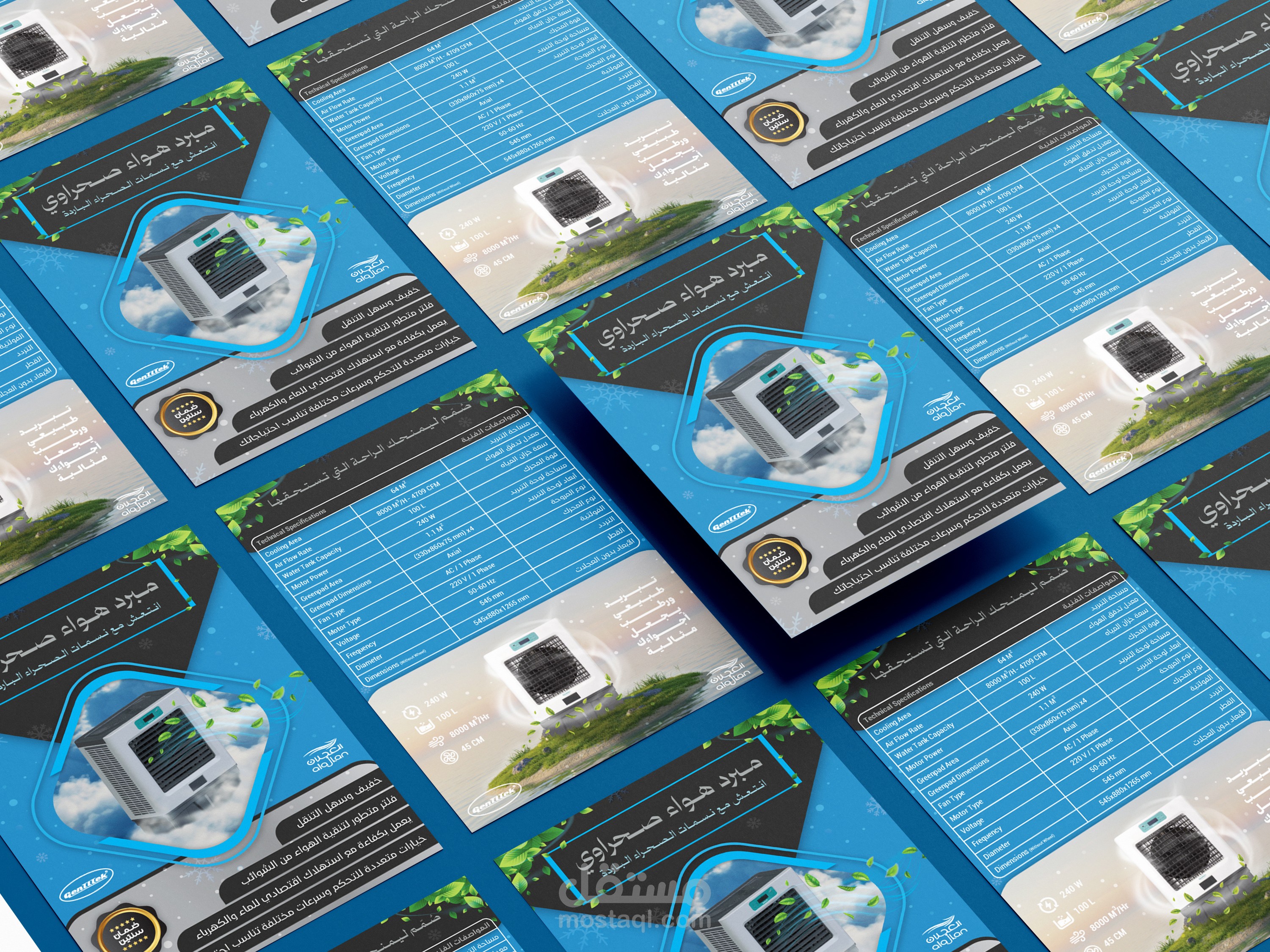 تصميم فلاير لمبرد هواء صحراوي