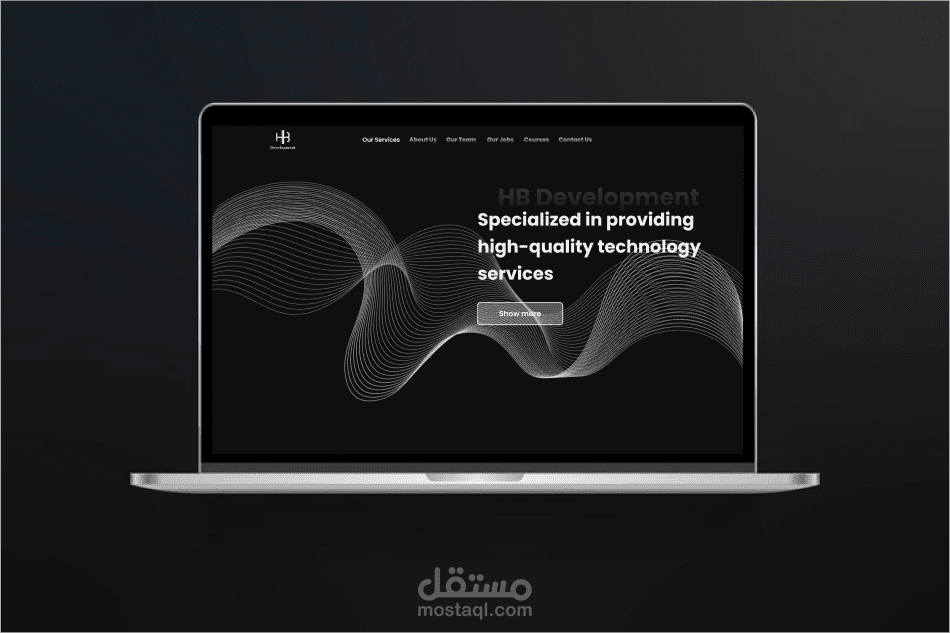 تصميم واجهة مستخدم/تجربة مستخدم لموقع ويب بالوضع الداكن