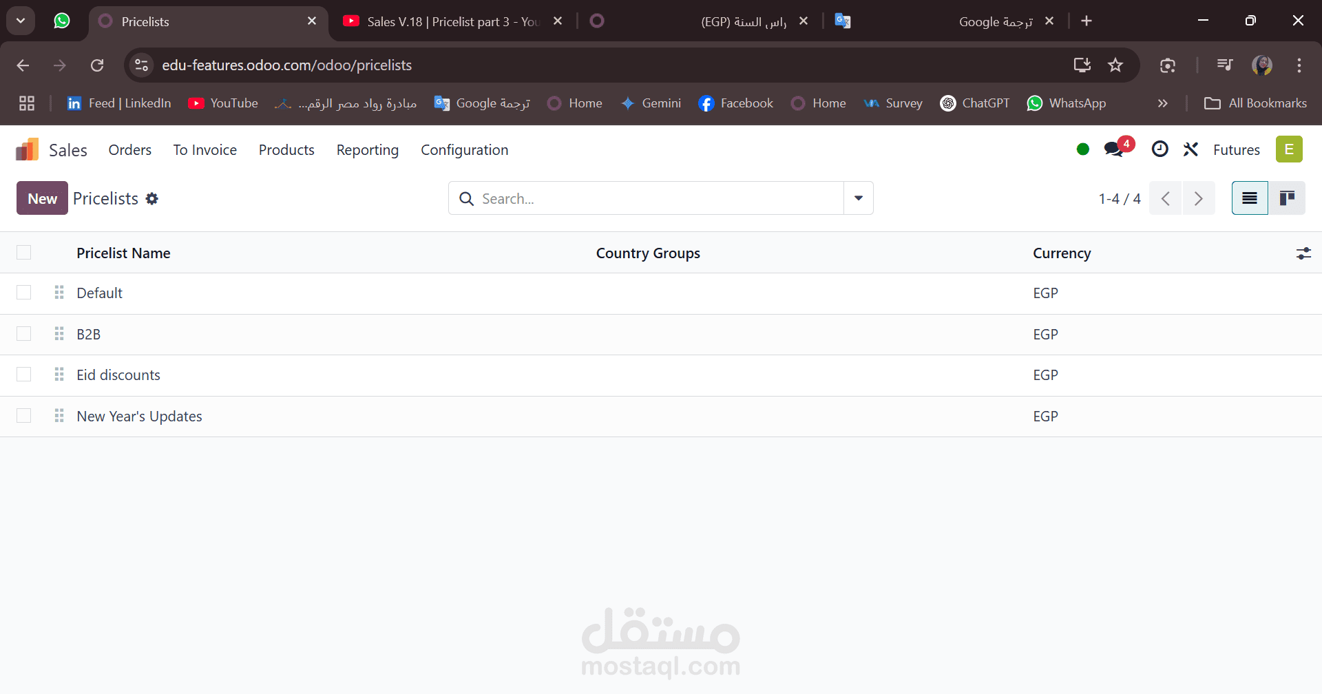 إعداد قوائم أسعار ديناميكية لفئات العملاء باستخدام Odoo