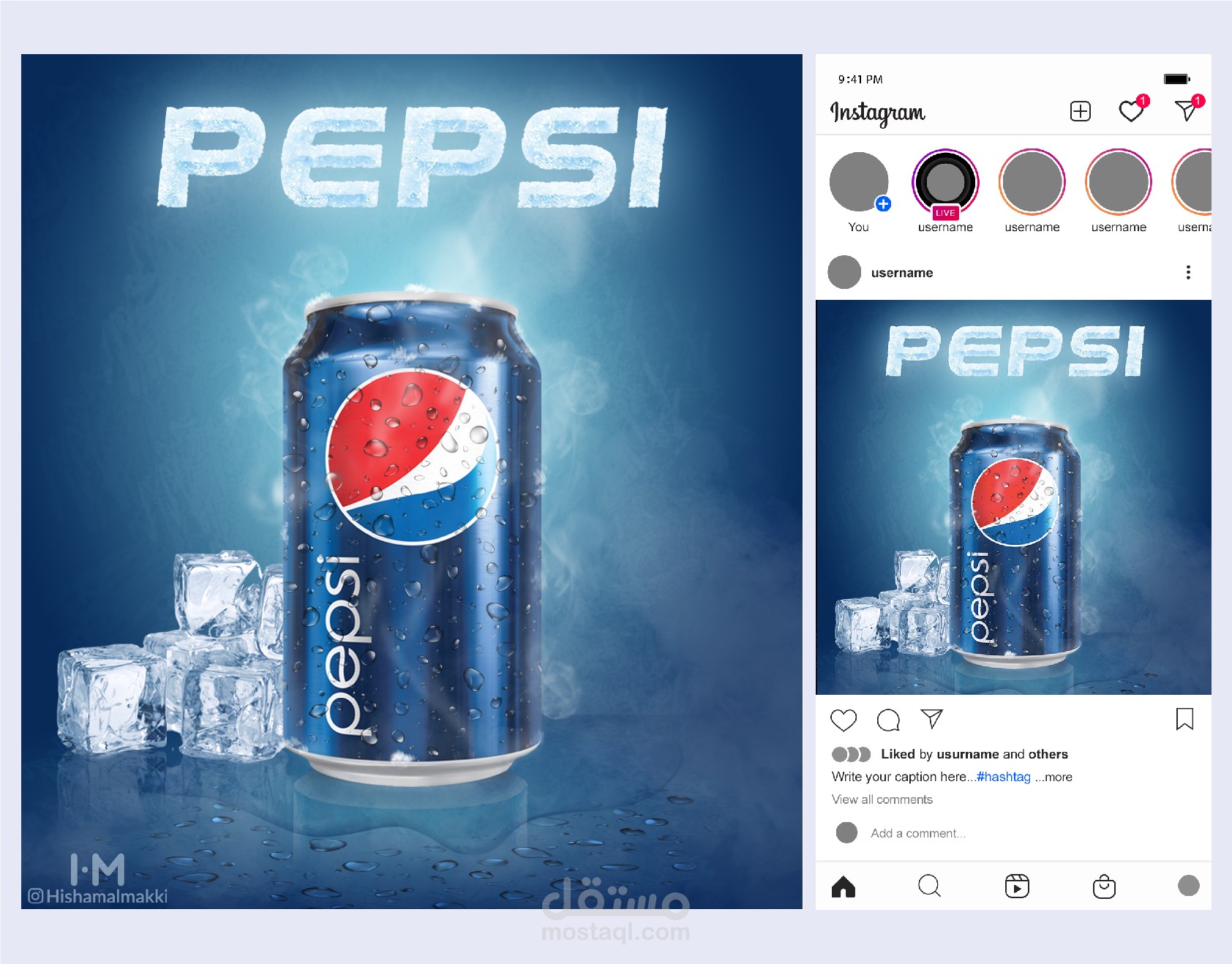 Pepsi Social Media Post Design