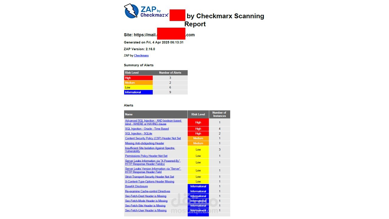 اختبار اختراق أخلاقى ( متعاقد عليه ) لموقع إيميل ويب خاص بشركة مقاولات مصرية ( تاسك رقم 2 )