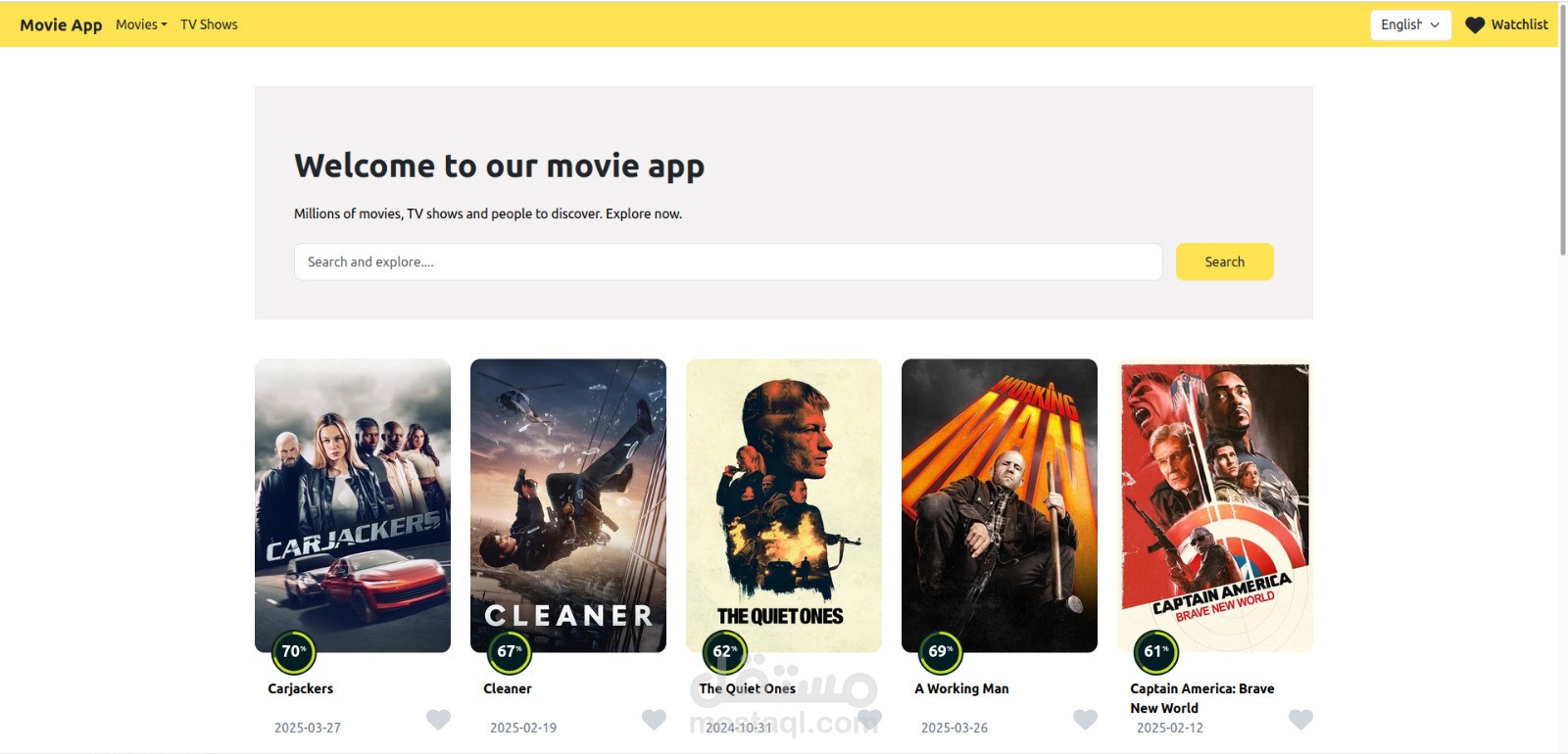 movie app by react