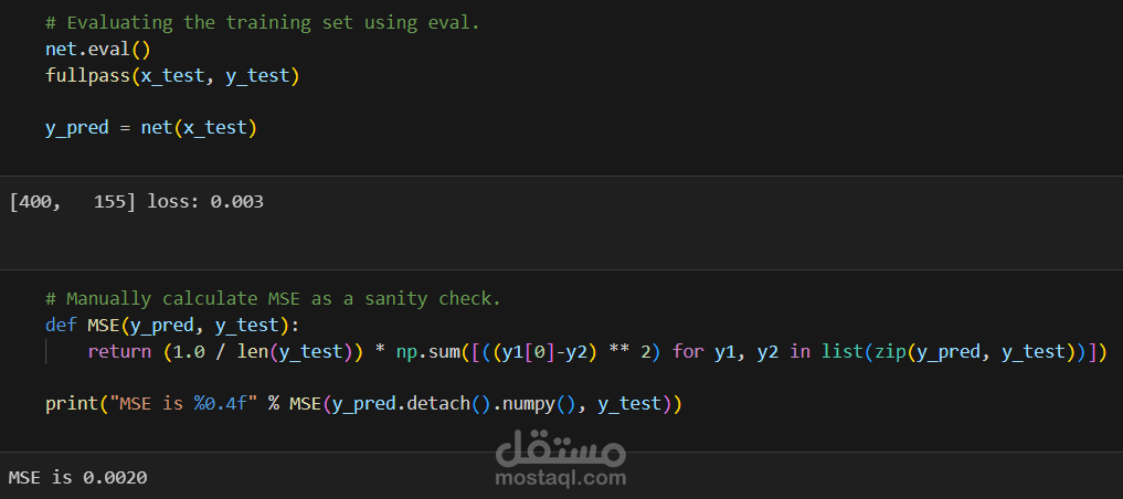 Neural Network task
