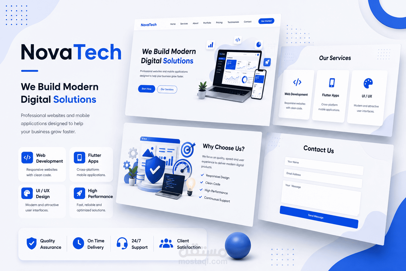 Landing Page احترافية لشركة تقنية