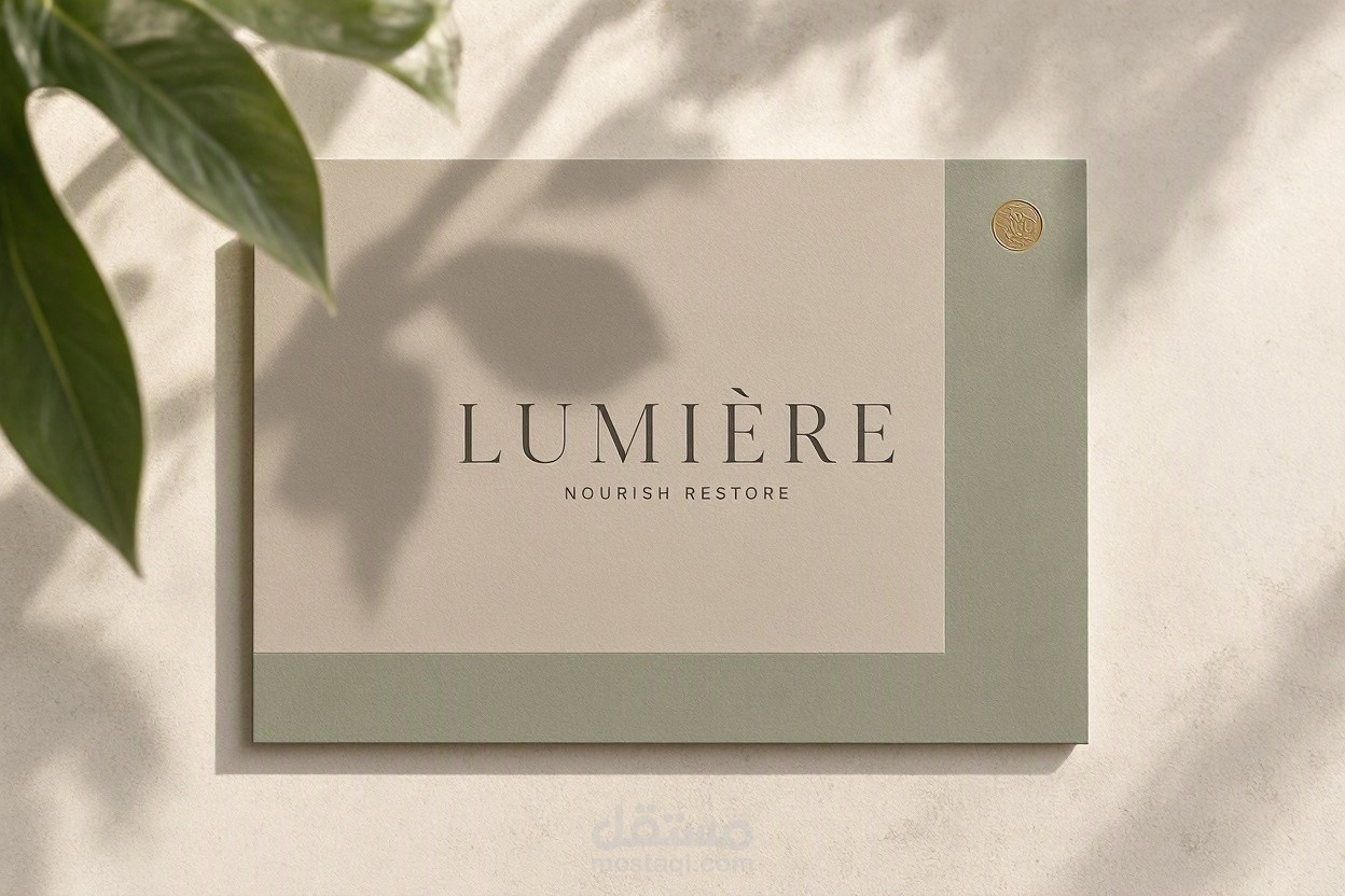 تصميم هوية تجارية متكاملة لبراند عناية بالبشرة (Lumina Skincare)